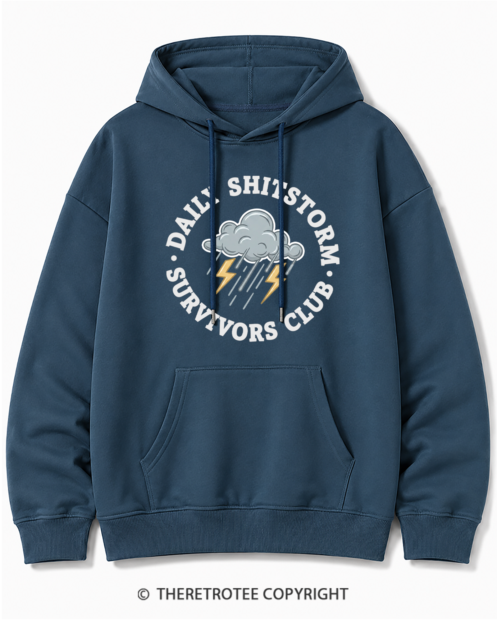 TheRetroTee Daily Shitstorm Survivors Club 1990s Cotton Hoodie