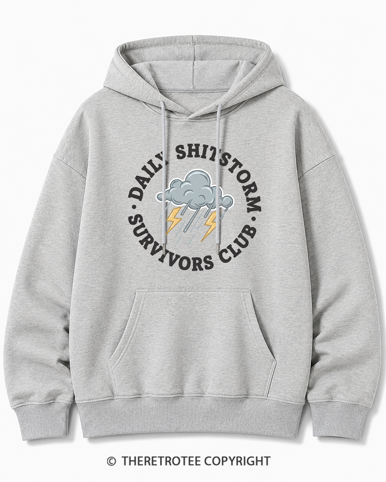 TheRetroTee Daily Shitstorm Survivors Club 1990s Cotton Hoodie