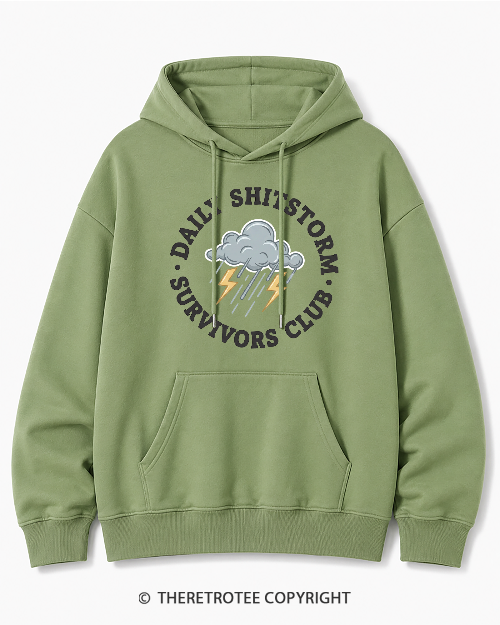 TheRetroTee Daily Shitstorm Survivors Club 1990s Cotton Hoodie