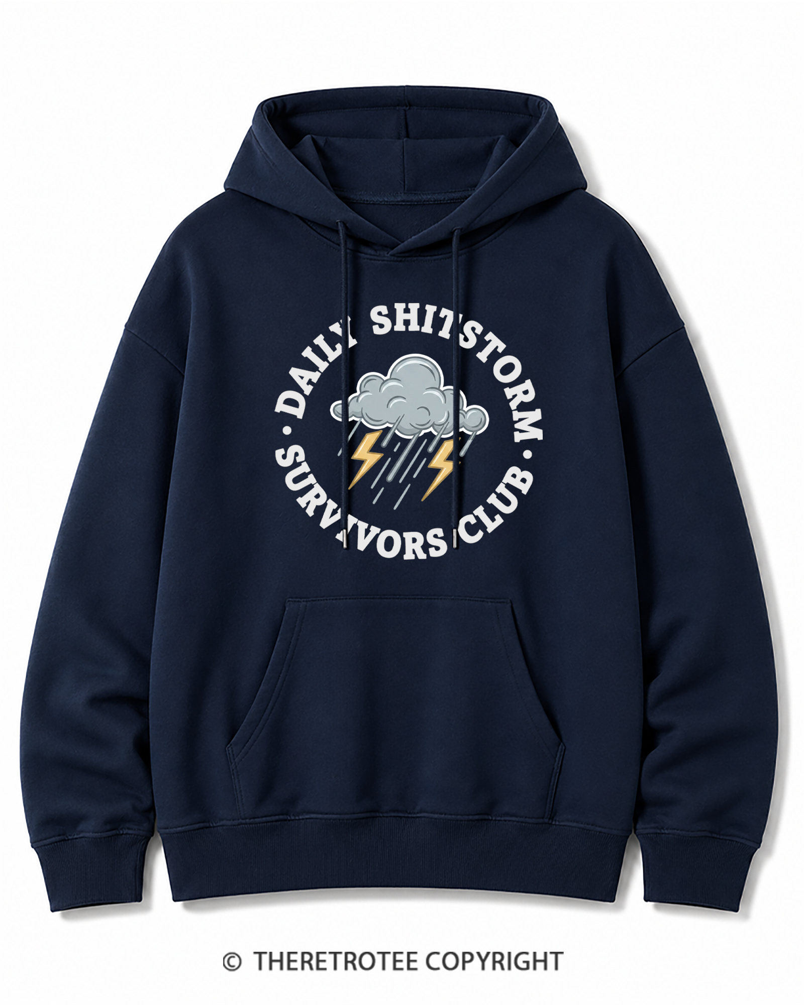 TheRetroTee Daily Shitstorm Survivors Club 1990s Cotton Hoodie