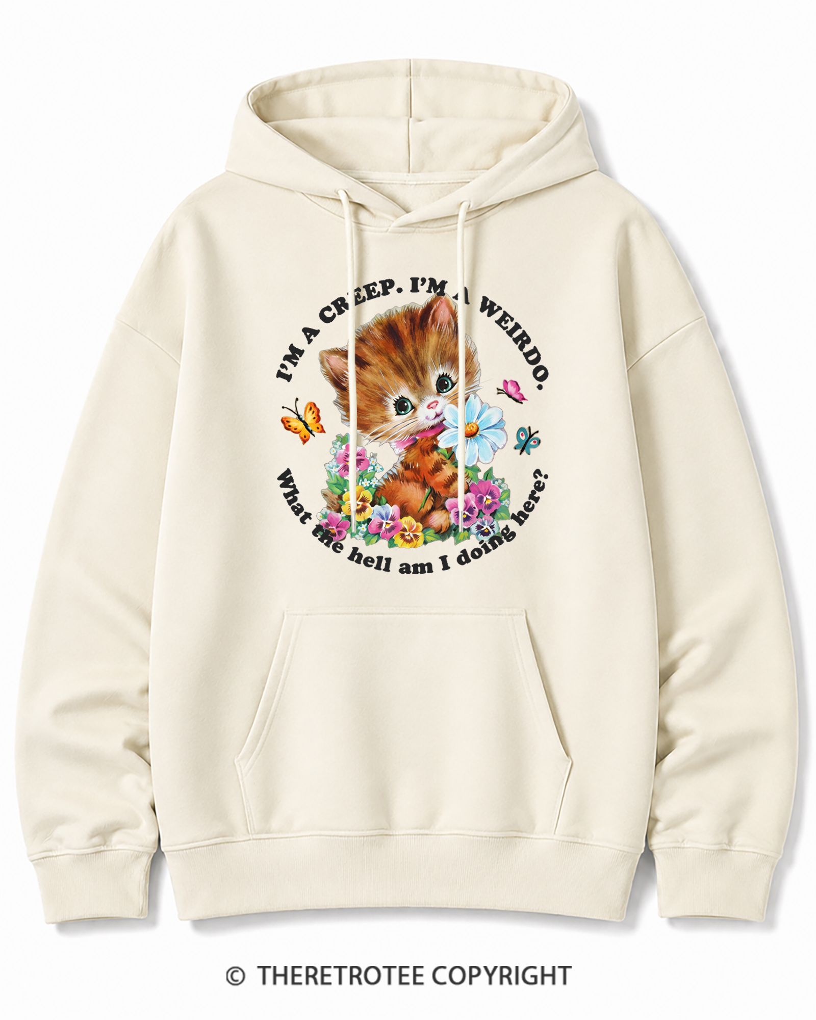 TheRetroTee I'm a Creep 1990s Cotton Hoodie