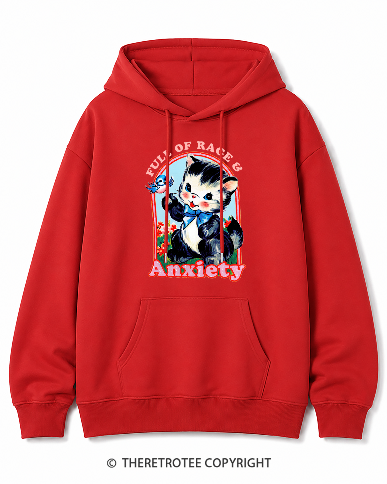 TheRetroTee Rage & Anxiety Humor 1970s Cotton Hoodie