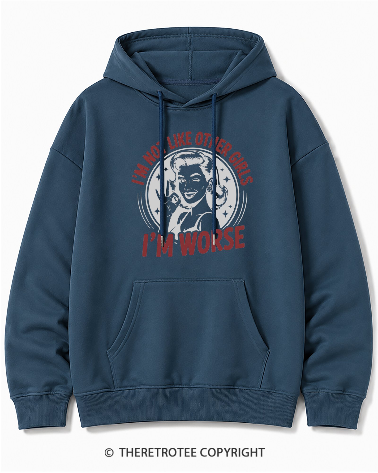 TheRetroTee I’m Not Like Other Girls 1950s Cotton Hoodie