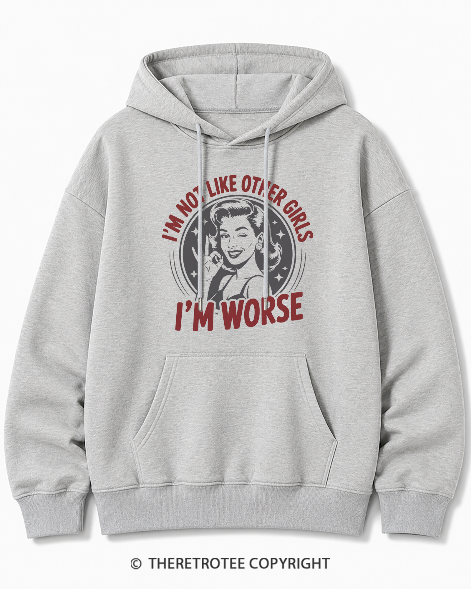 TheRetroTee I’m Not Like Other Girls 1950s Cotton Hoodie