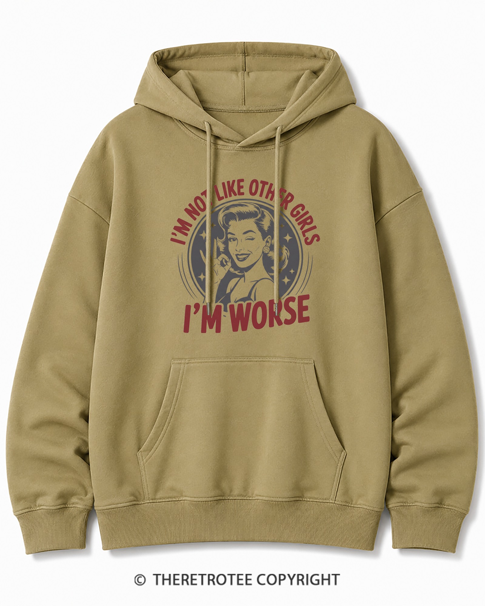 TheRetroTee I’m Not Like Other Girls 1950s Cotton Hoodie