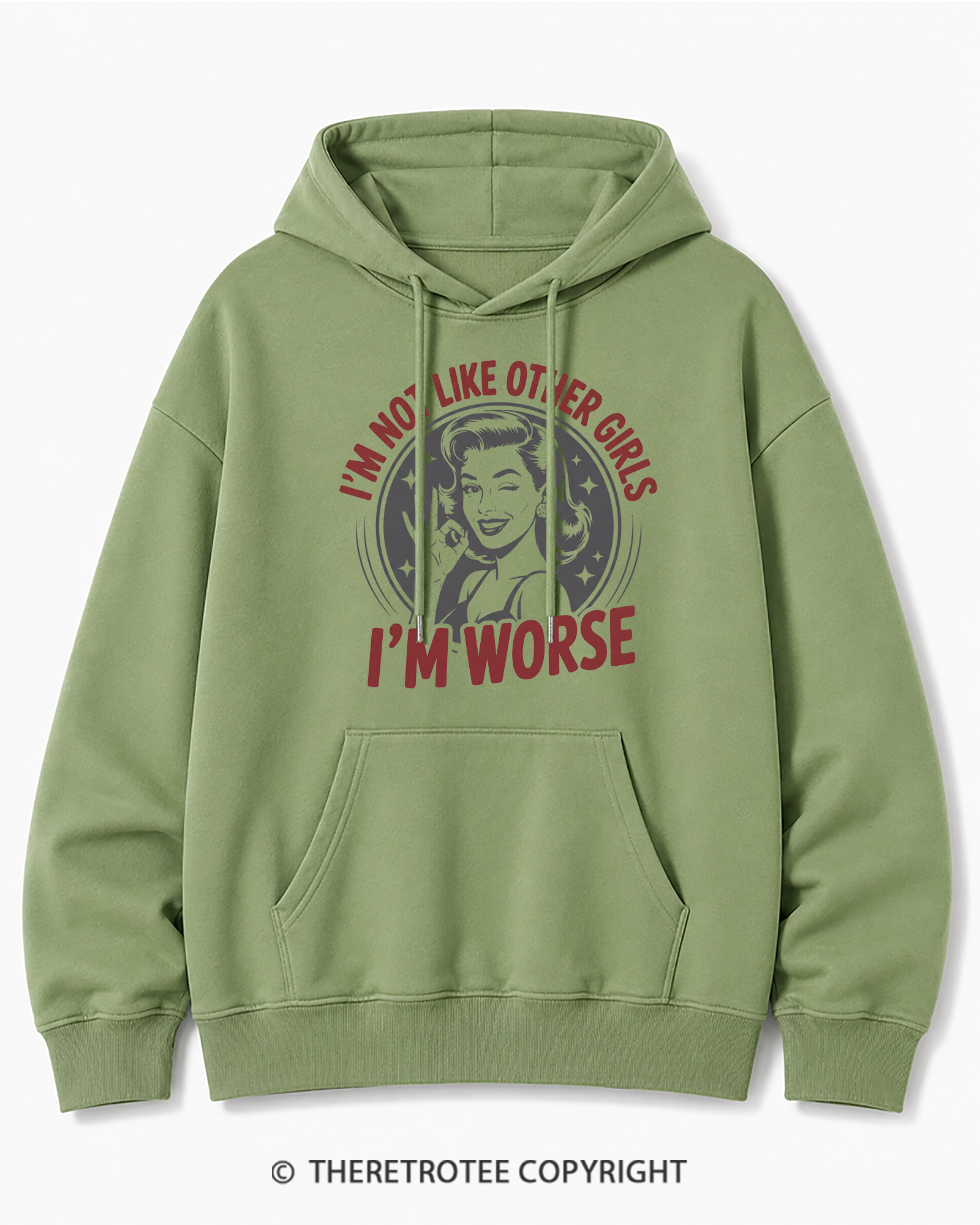 TheRetroTee I’m Not Like Other Girls 1950s Cotton Hoodie