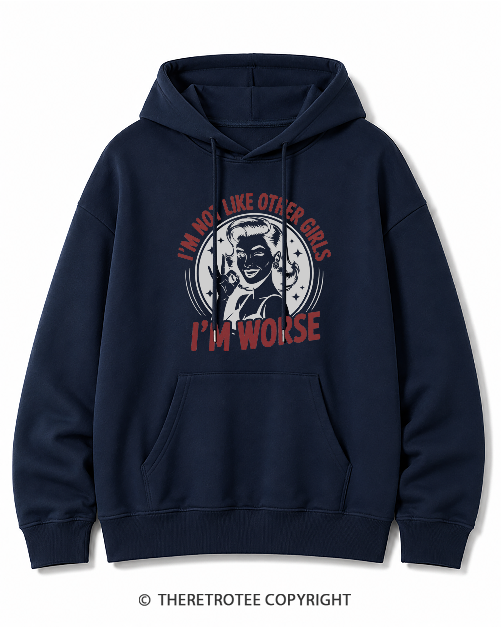 TheRetroTee I’m Not Like Other Girls 1950s Cotton Hoodie