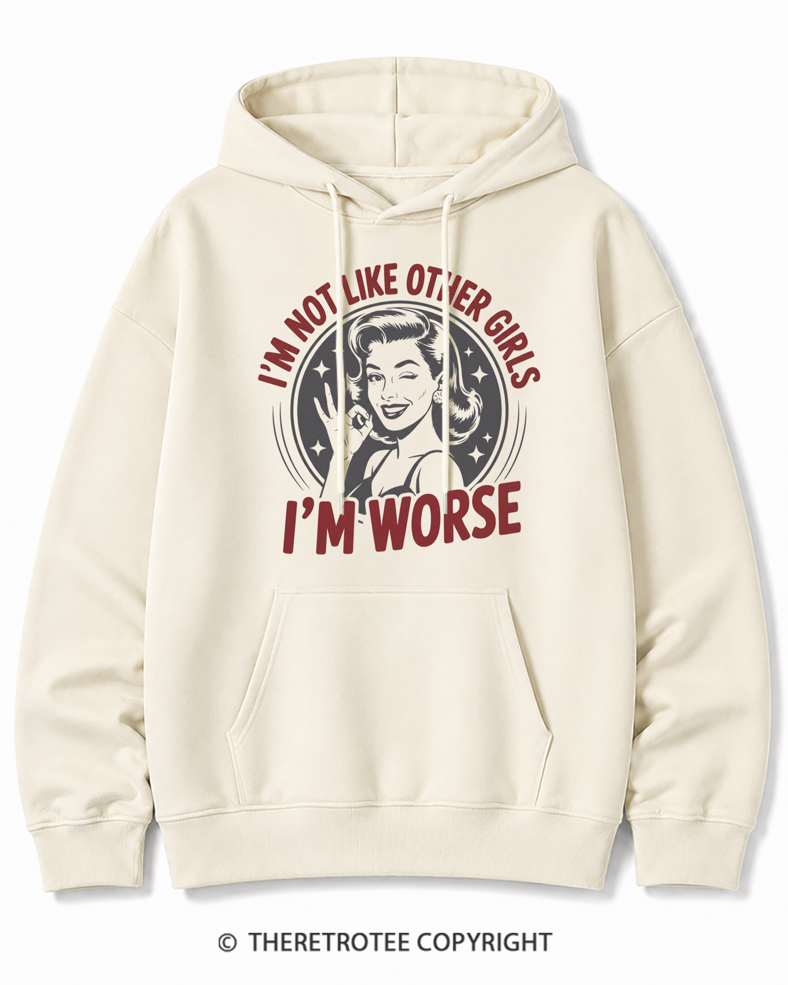TheRetroTee I’m Not Like Other Girls 1950s Cotton Hoodie