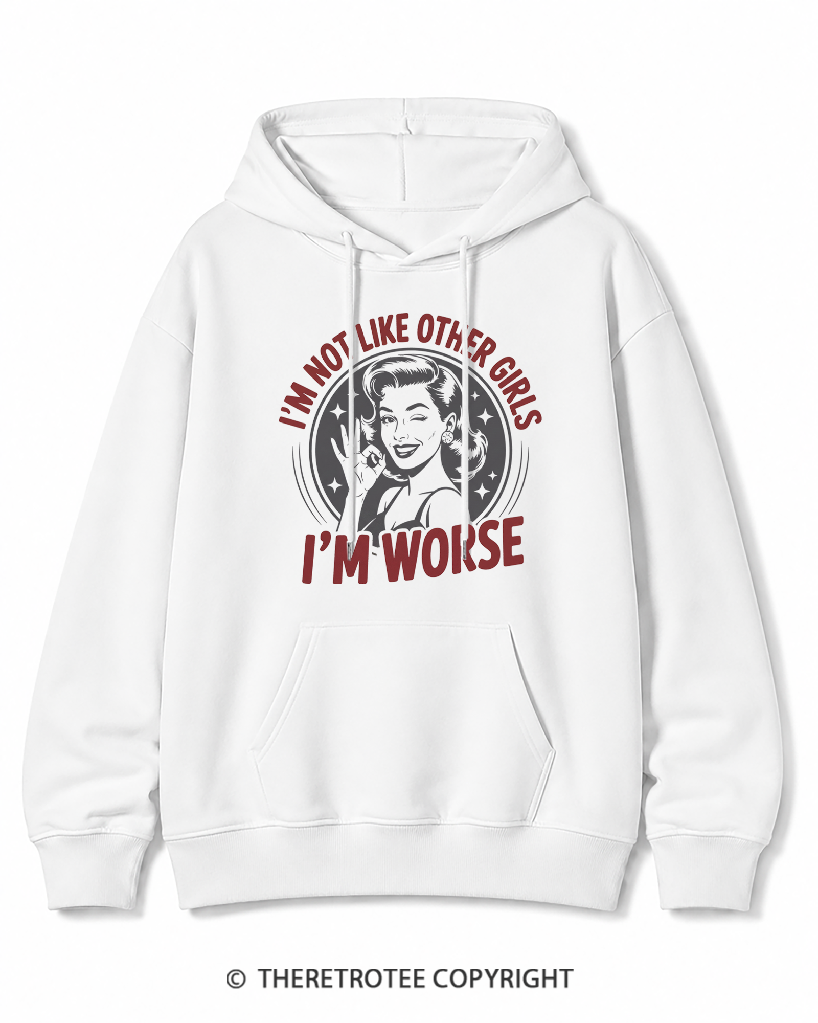 TheRetroTee I’m Not Like Other Girls 1950s Cotton Hoodie