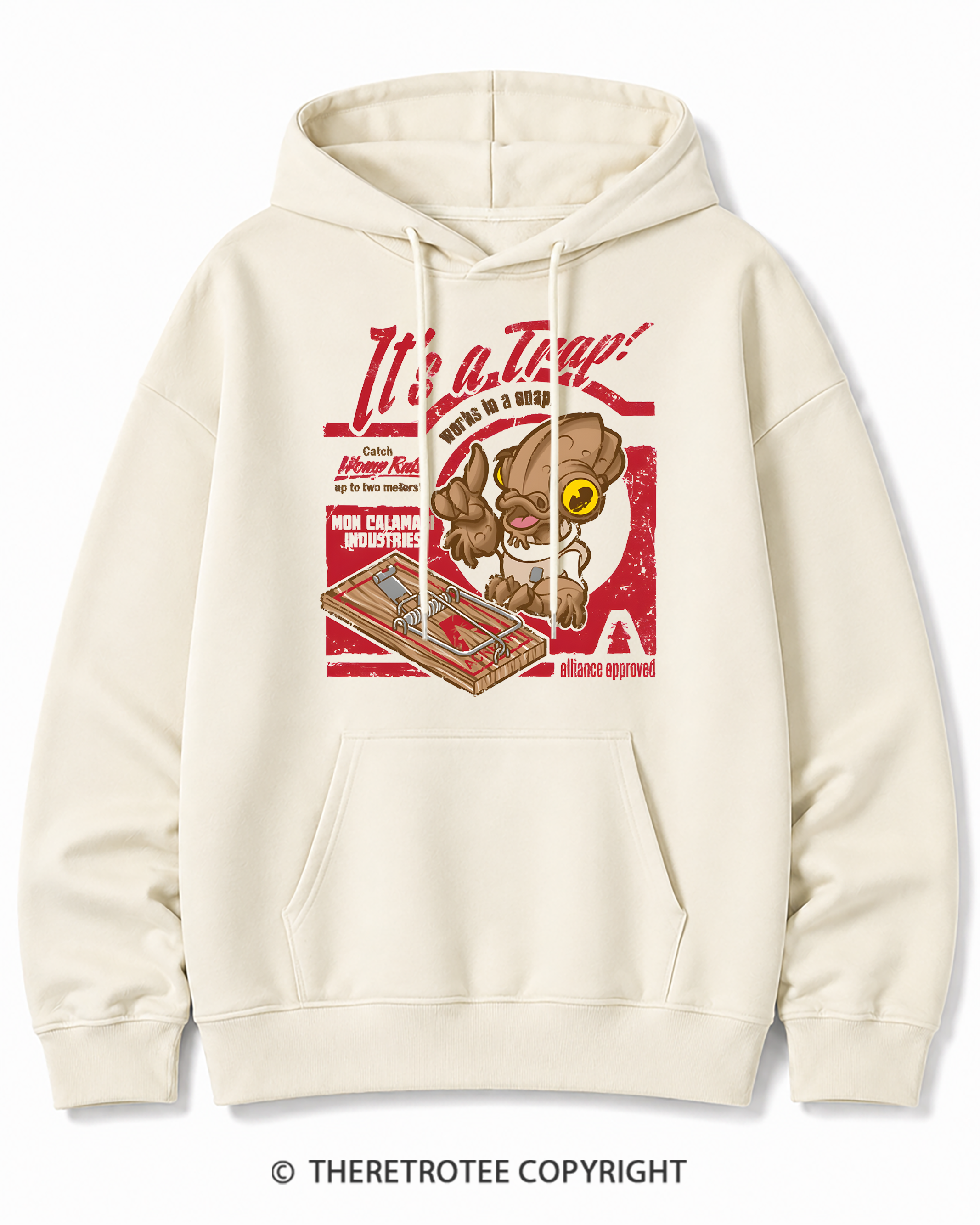 TheRetroTee It's a Trap 1980s Cotton Hoodie