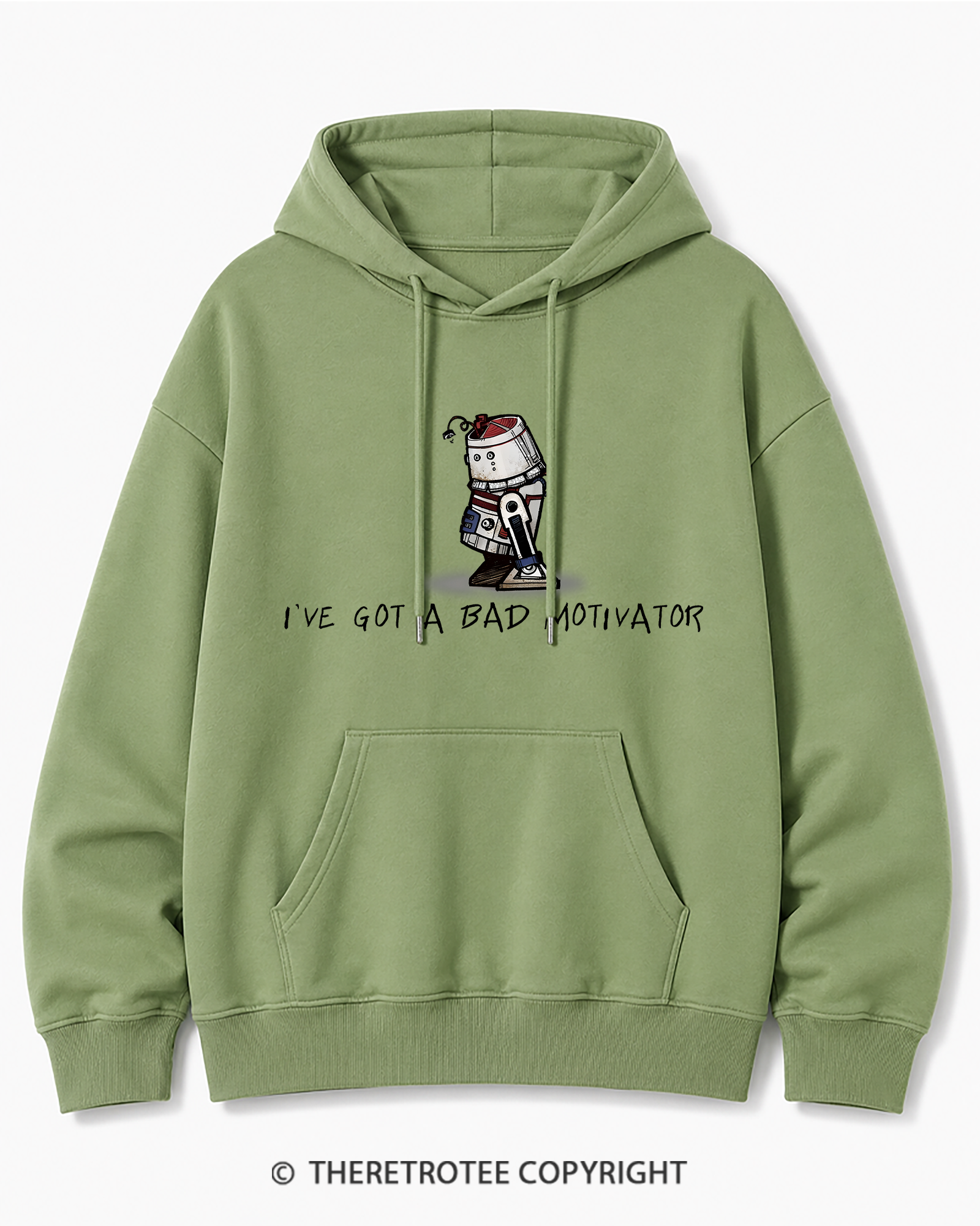 TheRetroTee I've Got a Bad Motivator 1970s Cotton Hoodie