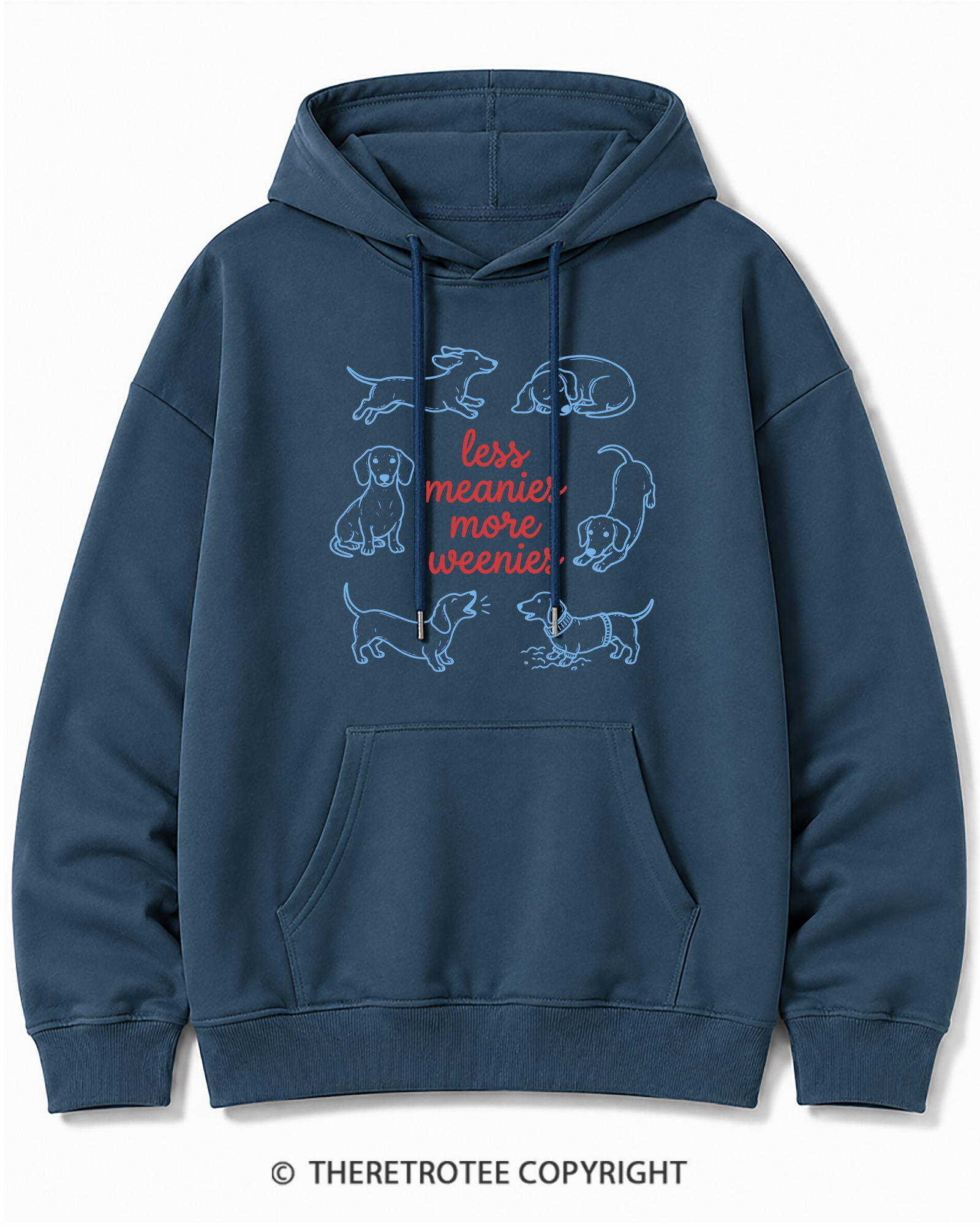TheRetroTee Less Meanies More Weenies 1980s Cotton Hoodie