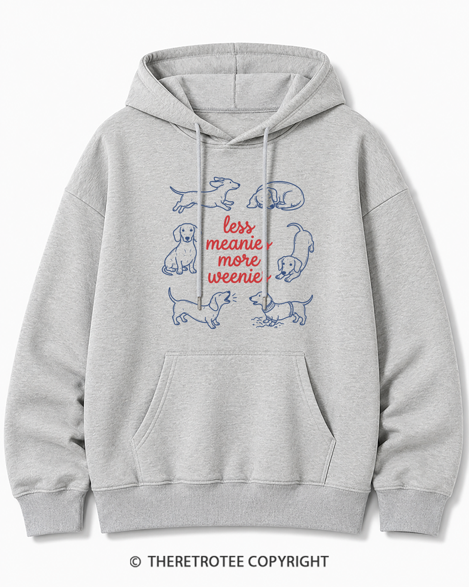 TheRetroTee Less Meanies More Weenies 1980s Cotton Hoodie