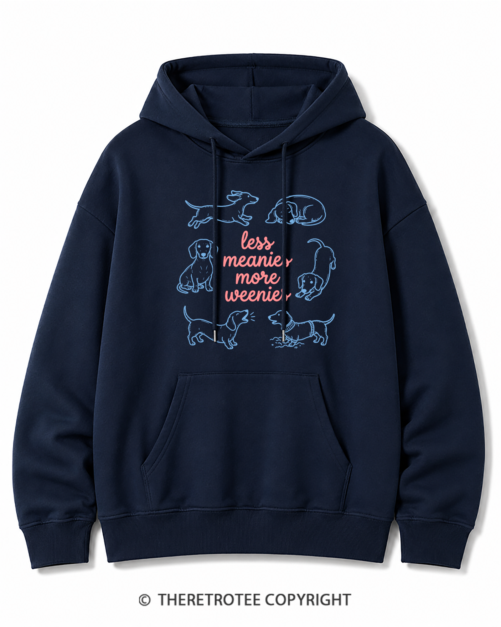 TheRetroTee Less Meanies More Weenies 1980s Cotton Hoodie