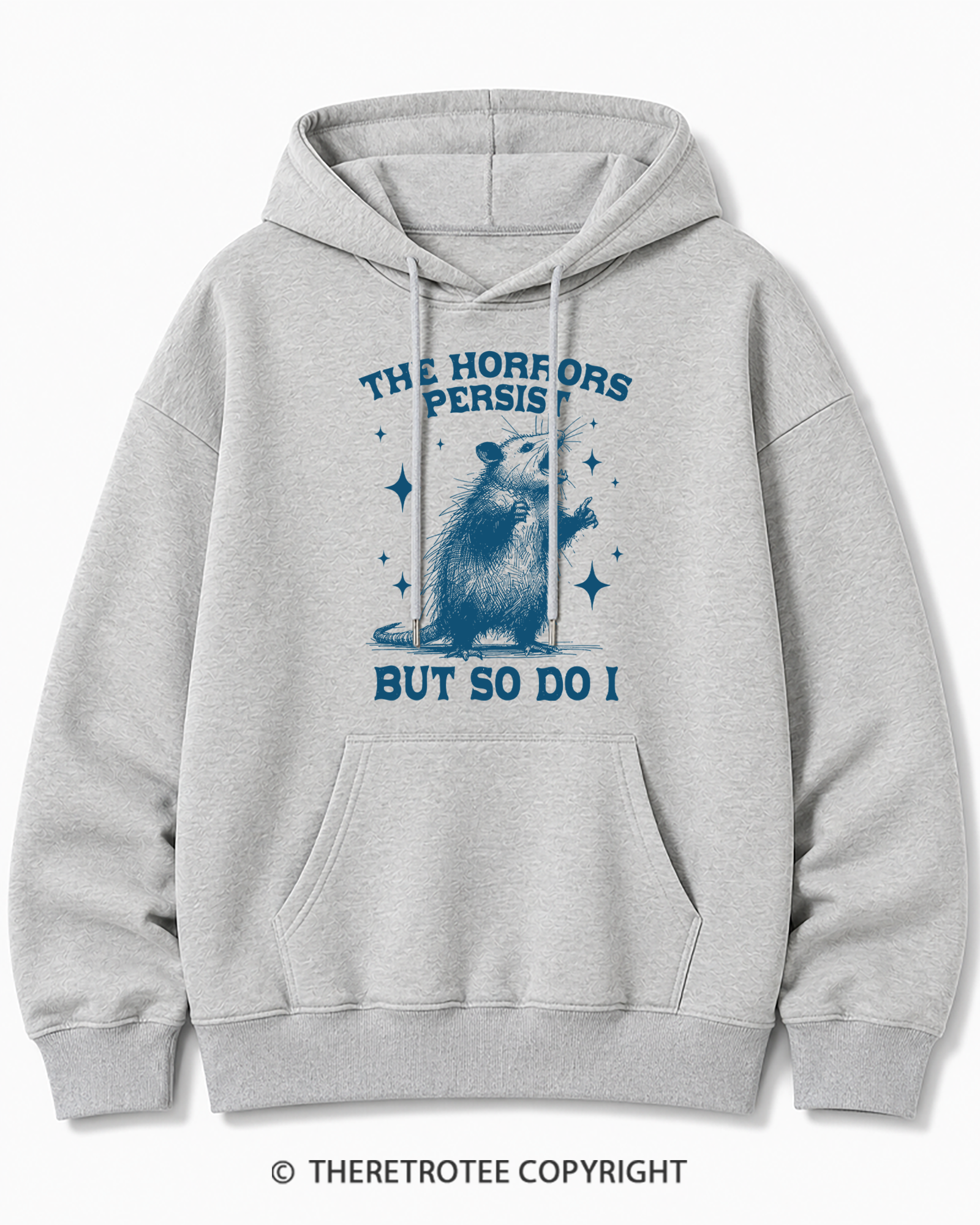 TheRetroTee The Horrors Persist But So Do I 1970s Cotton Hoodie