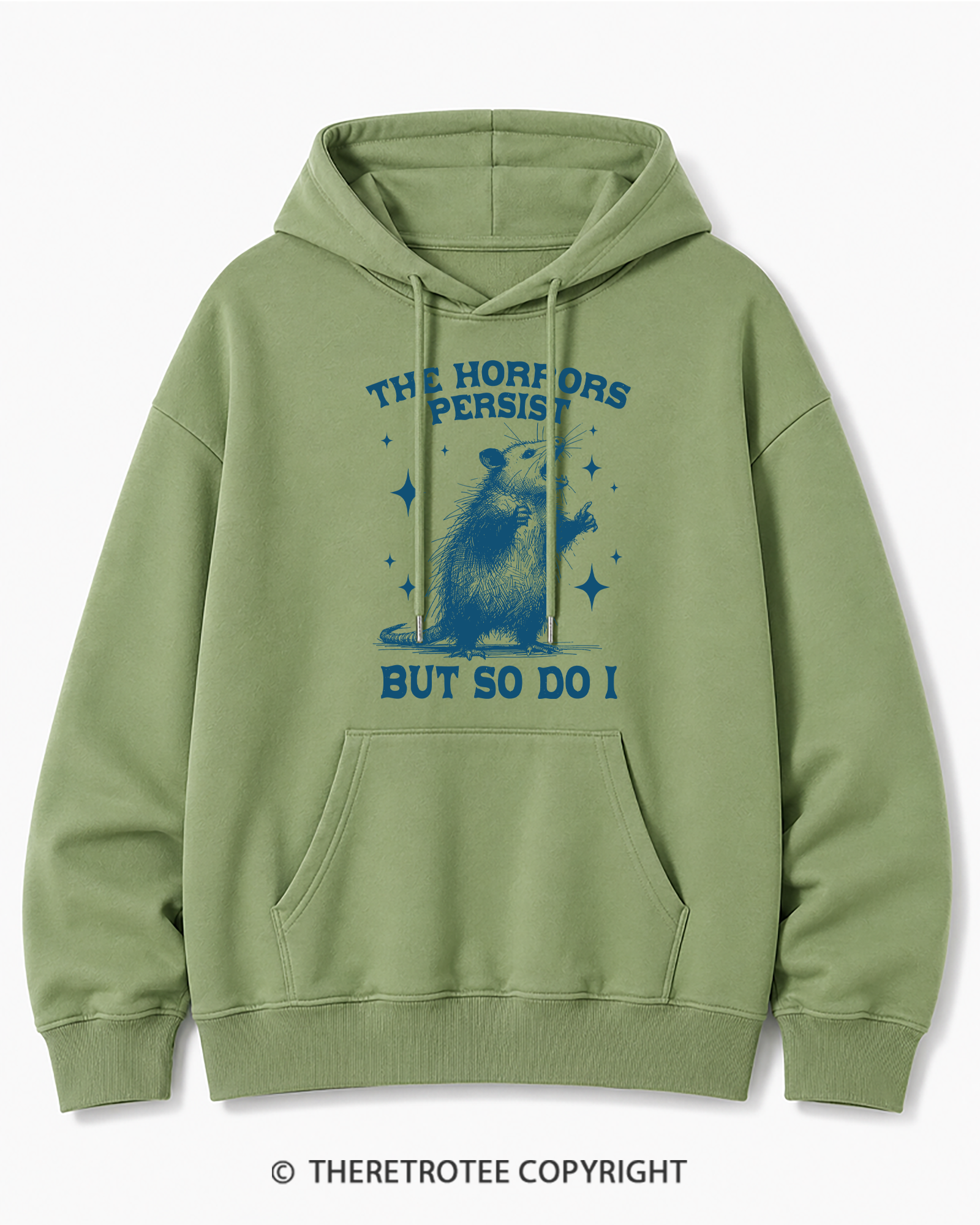 TheRetroTee The Horrors Persist But So Do I 1970s Cotton Hoodie