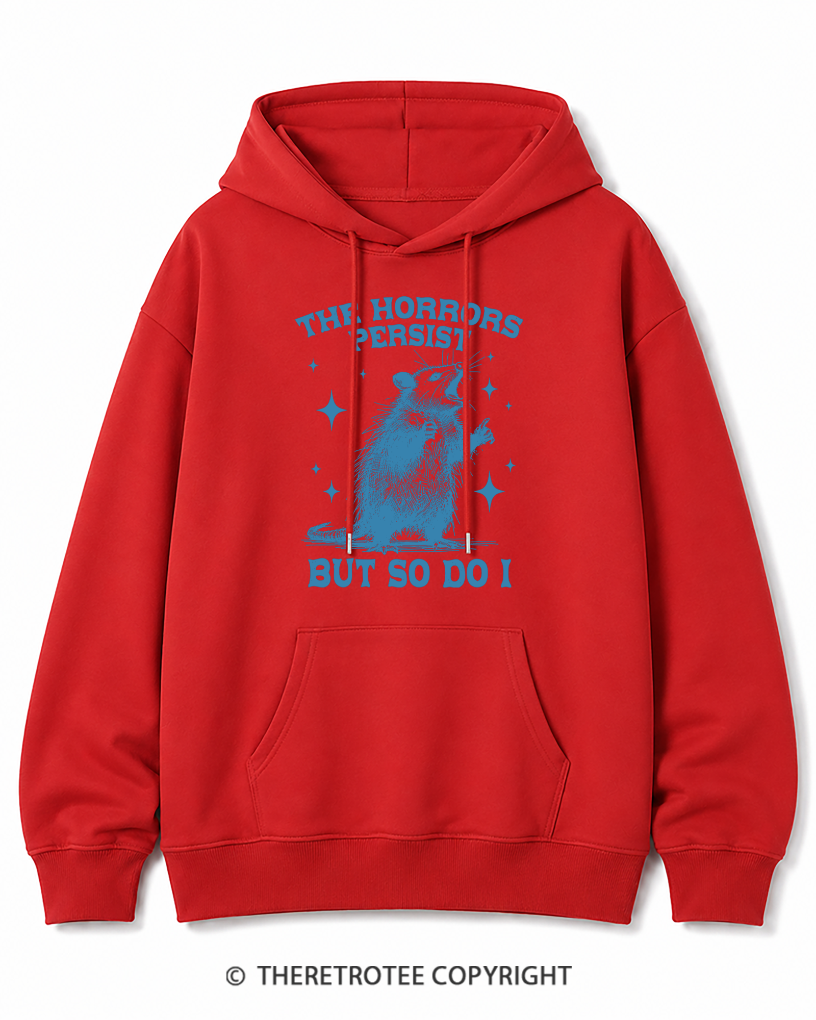 TheRetroTee The Horrors Persist But So Do I 1970s Cotton Hoodie