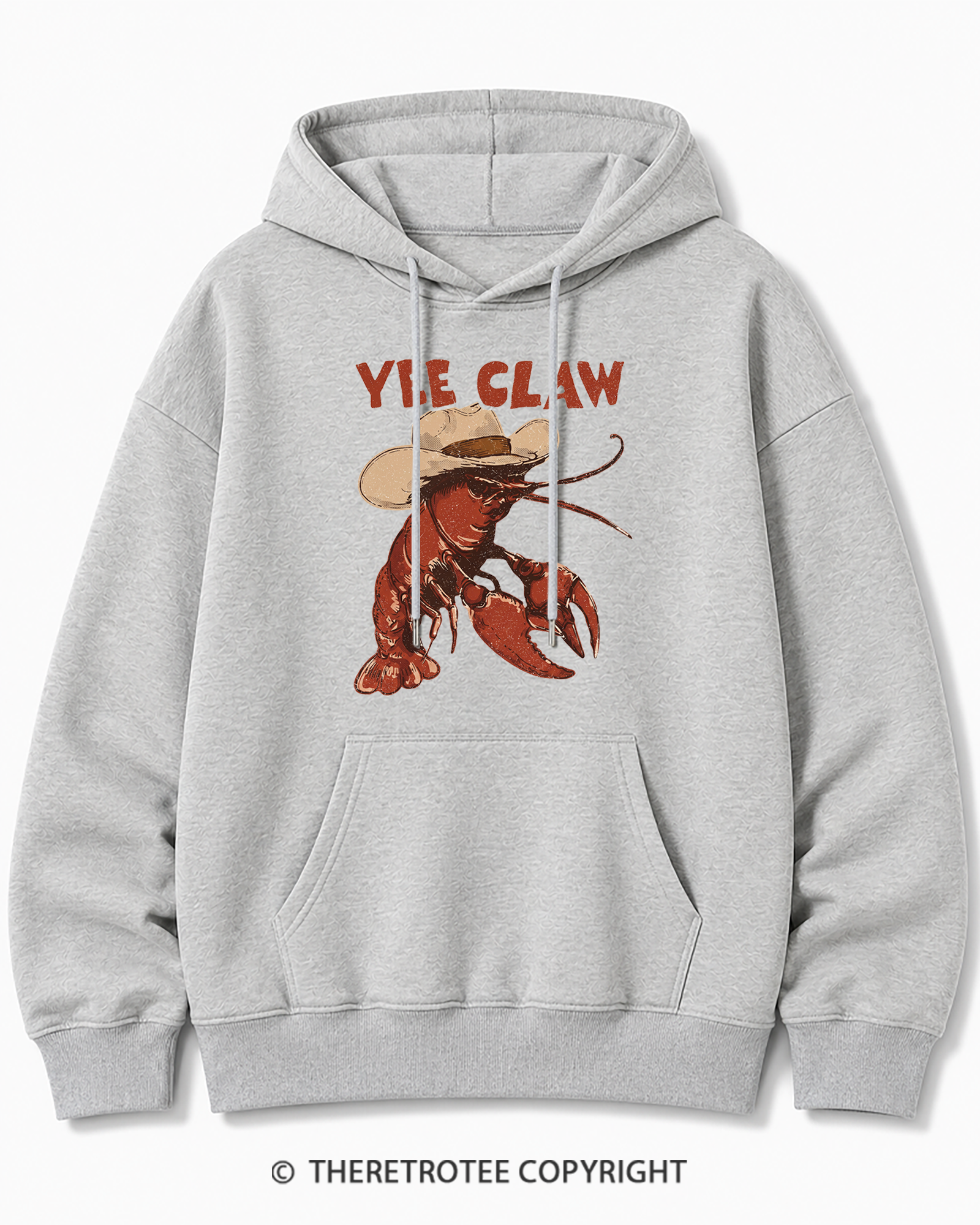 TheRetroTee Trendy Yee Claw 1980s Cotton Hoodie