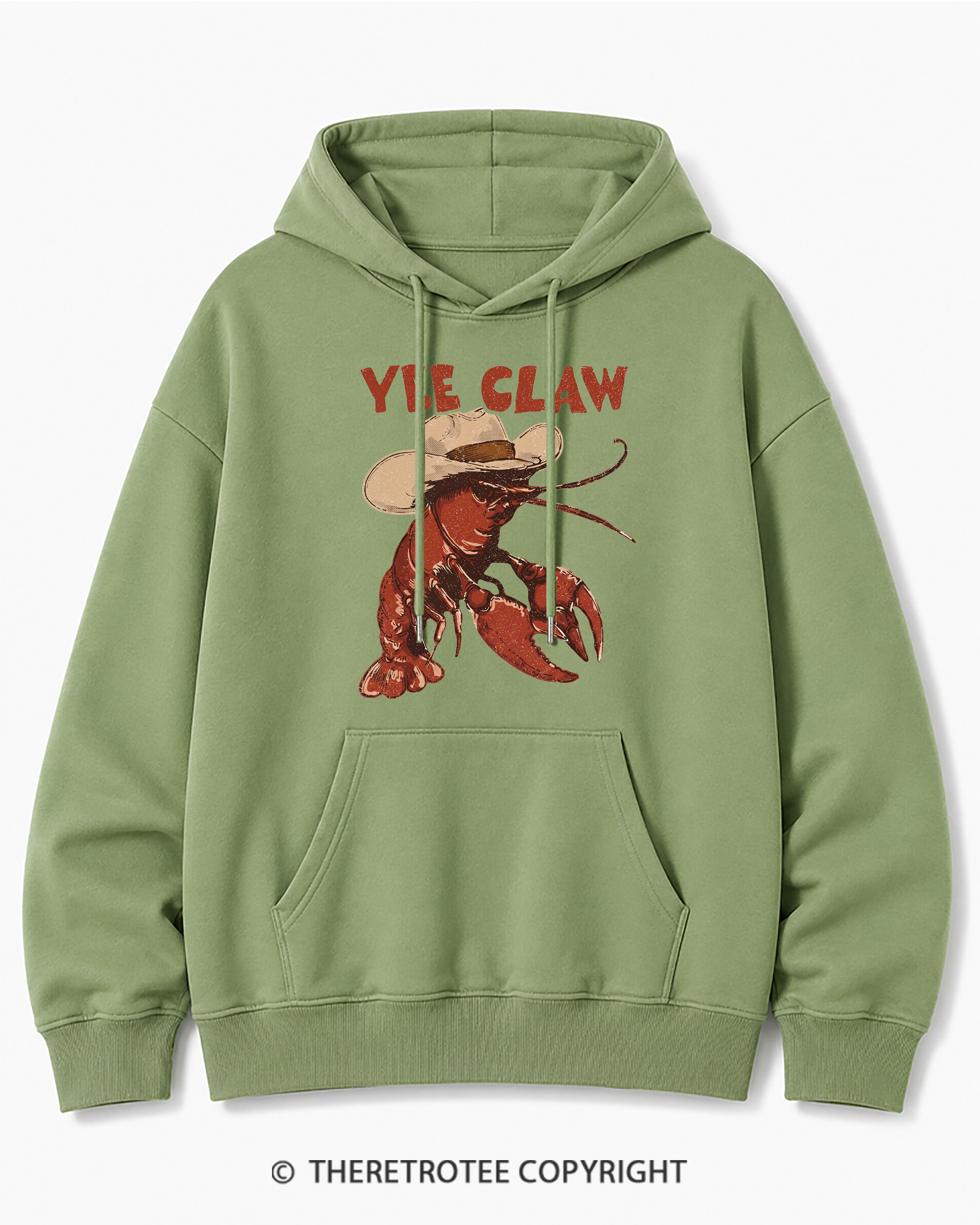 TheRetroTee Trendy Yee Claw 1980s Cotton Hoodie
