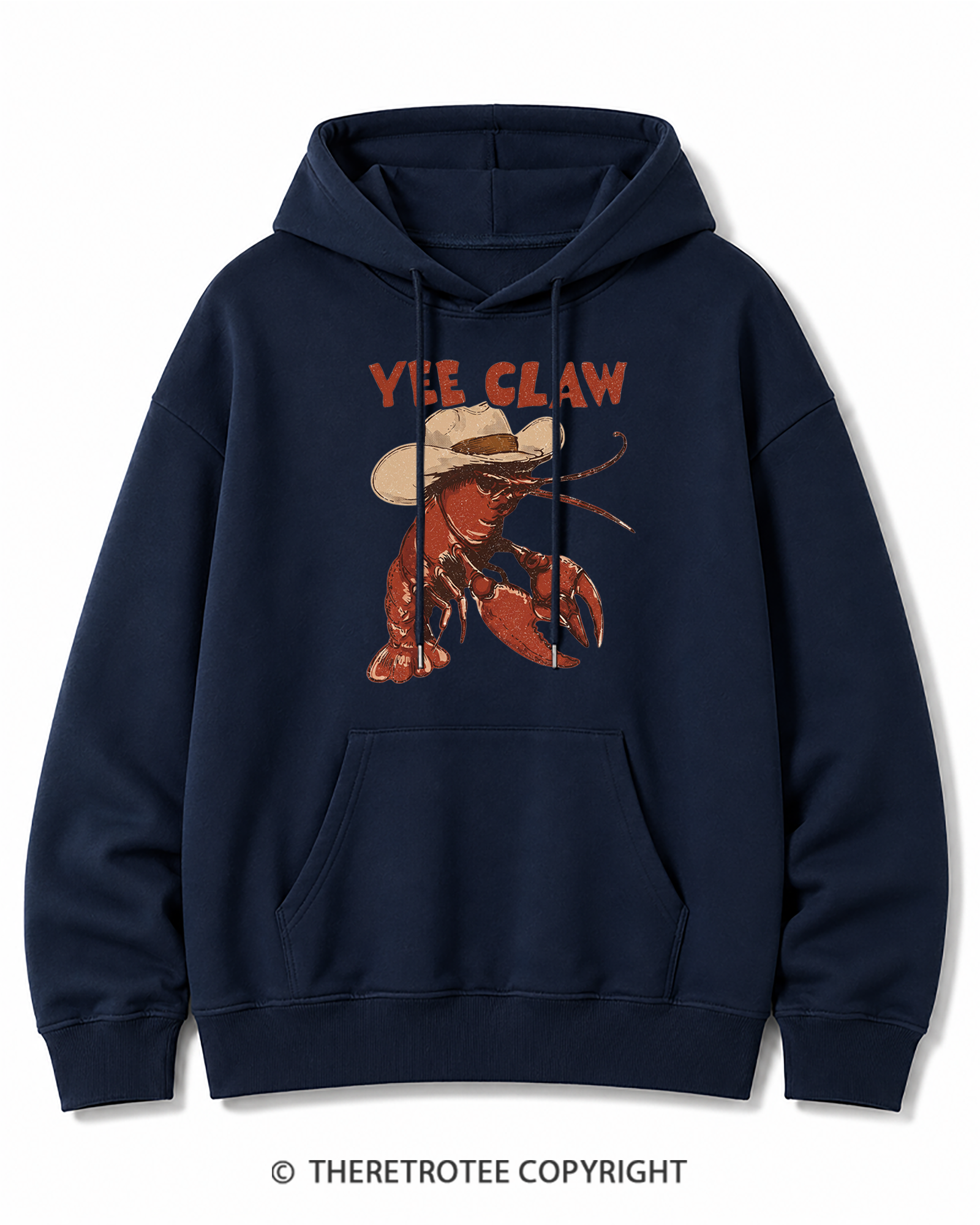 TheRetroTee Trendy Yee Claw 1980s Cotton Hoodie