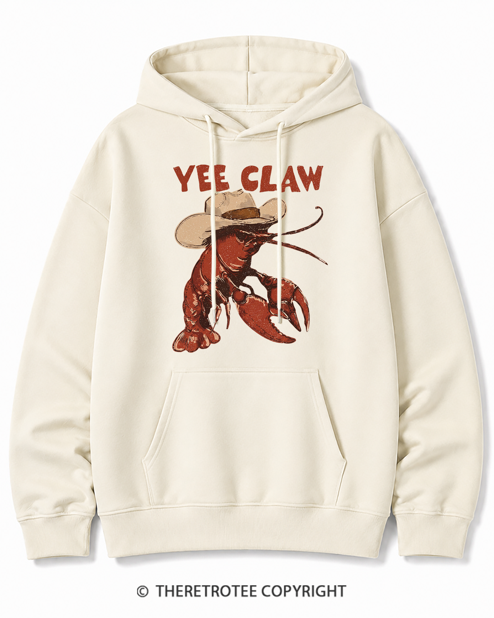 TheRetroTee Trendy Yee Claw 1980s Cotton Hoodie