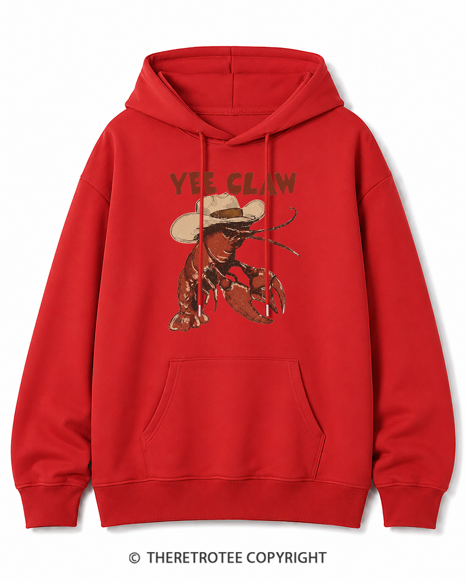 TheRetroTee Trendy Yee Claw 1980s Cotton Hoodie