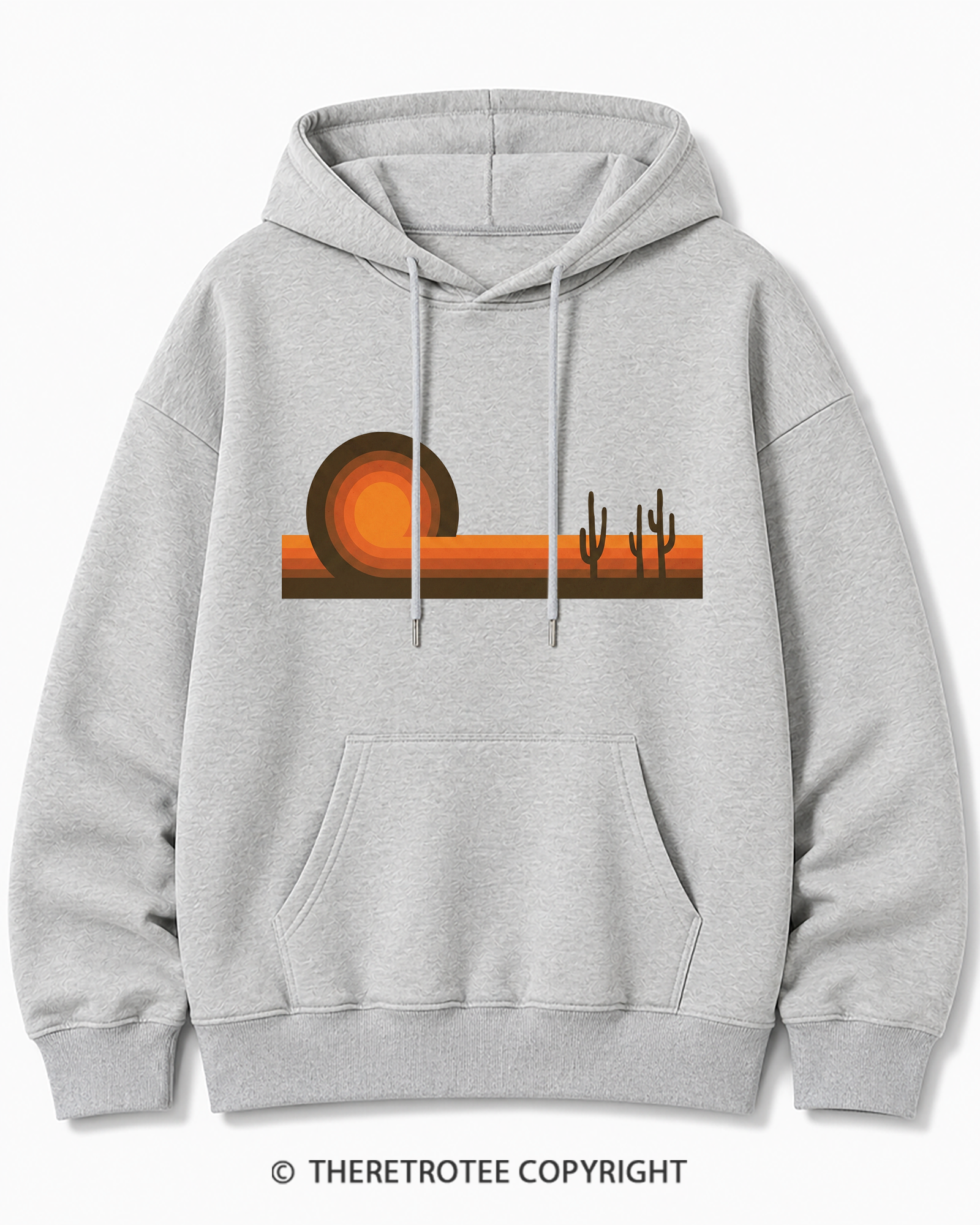 TheRetroTee Desert Horizons 1970s Cotton Hoodie