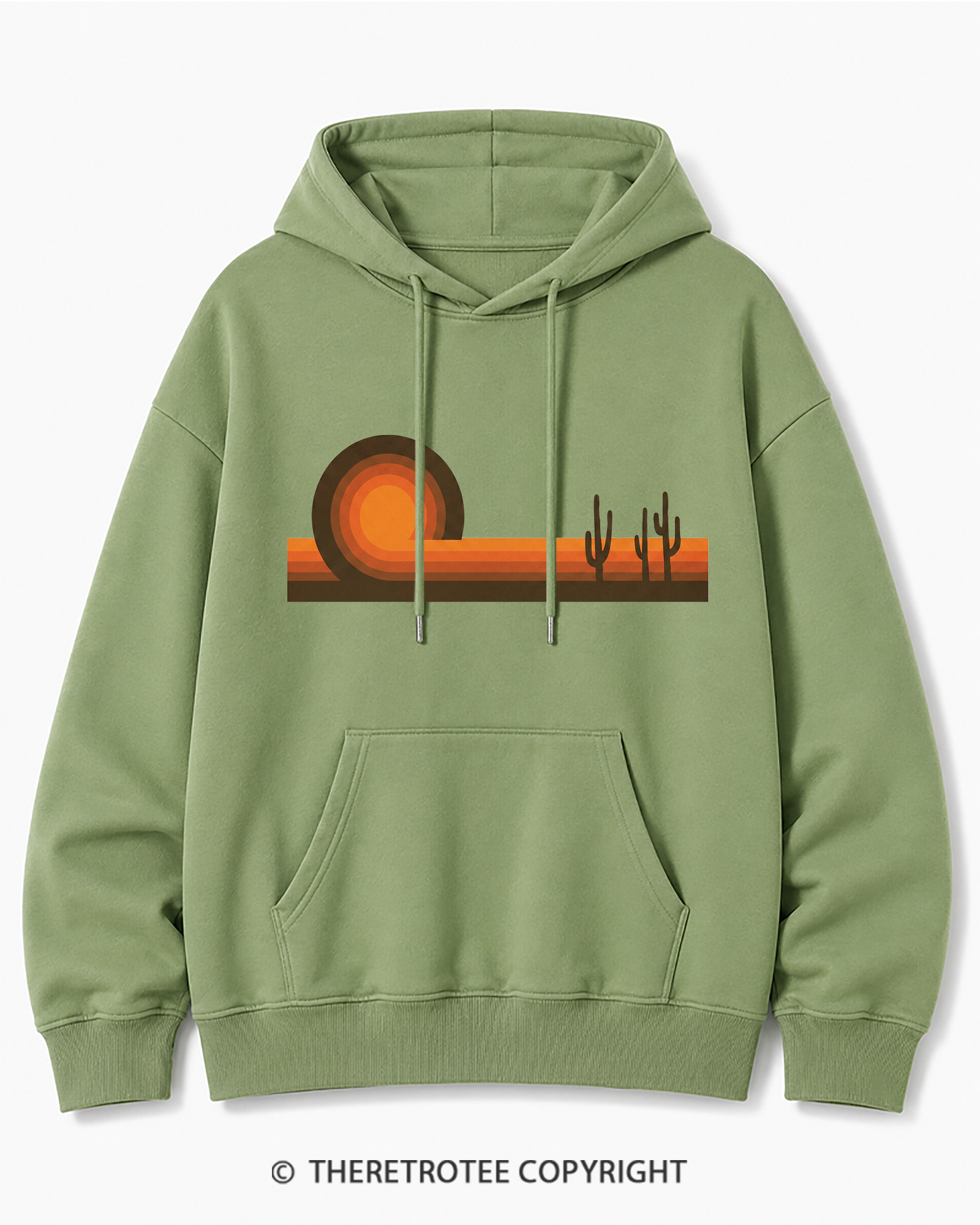 TheRetroTee Desert Horizons 1970s Cotton Hoodie