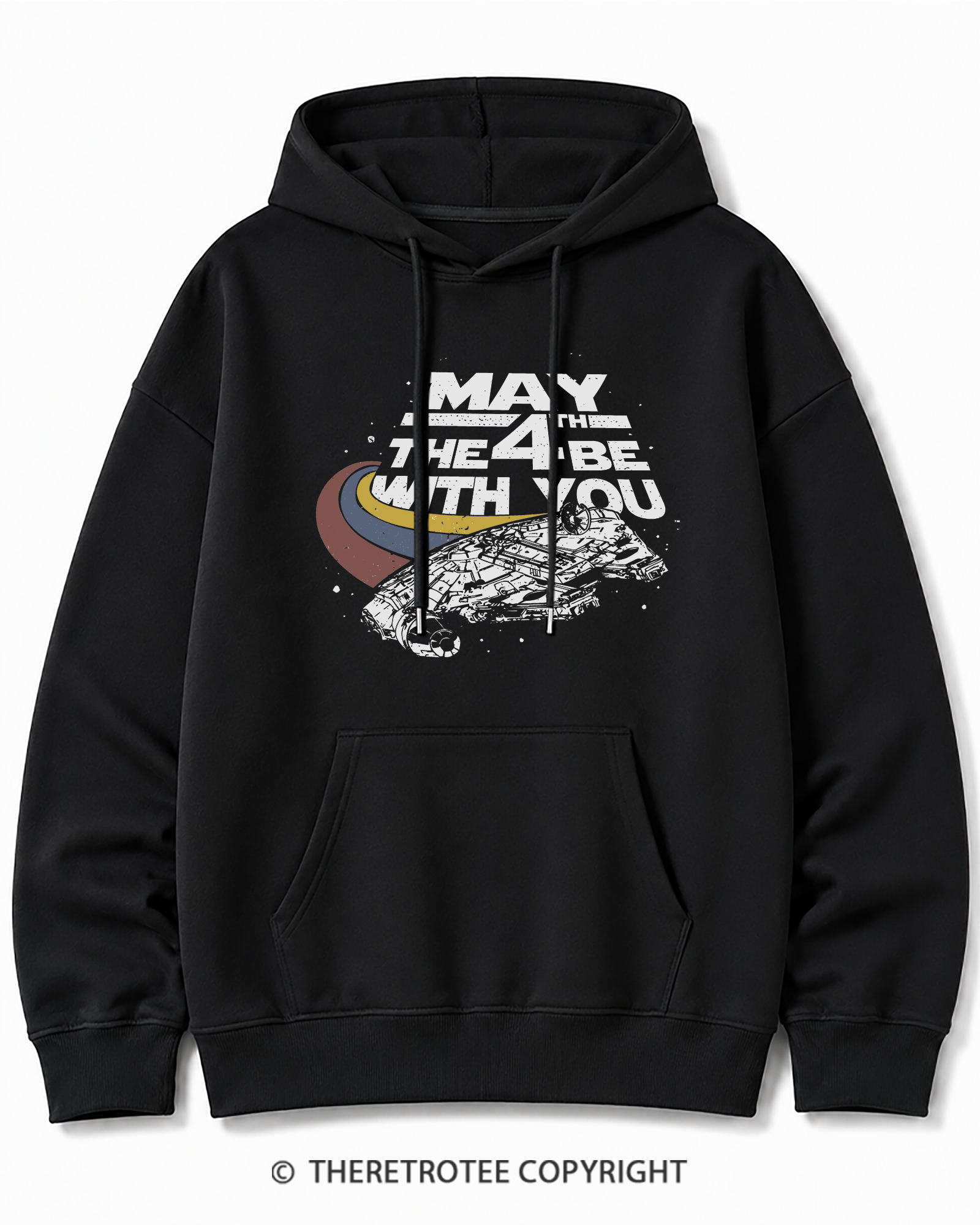 TheRetroTee Science Fiction Graphic 1980s Cotton Hoodie