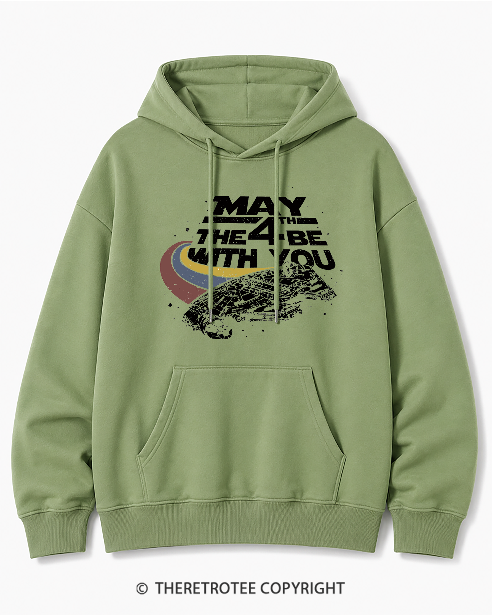 TheRetroTee Science Fiction Graphic 1980s Cotton Hoodie