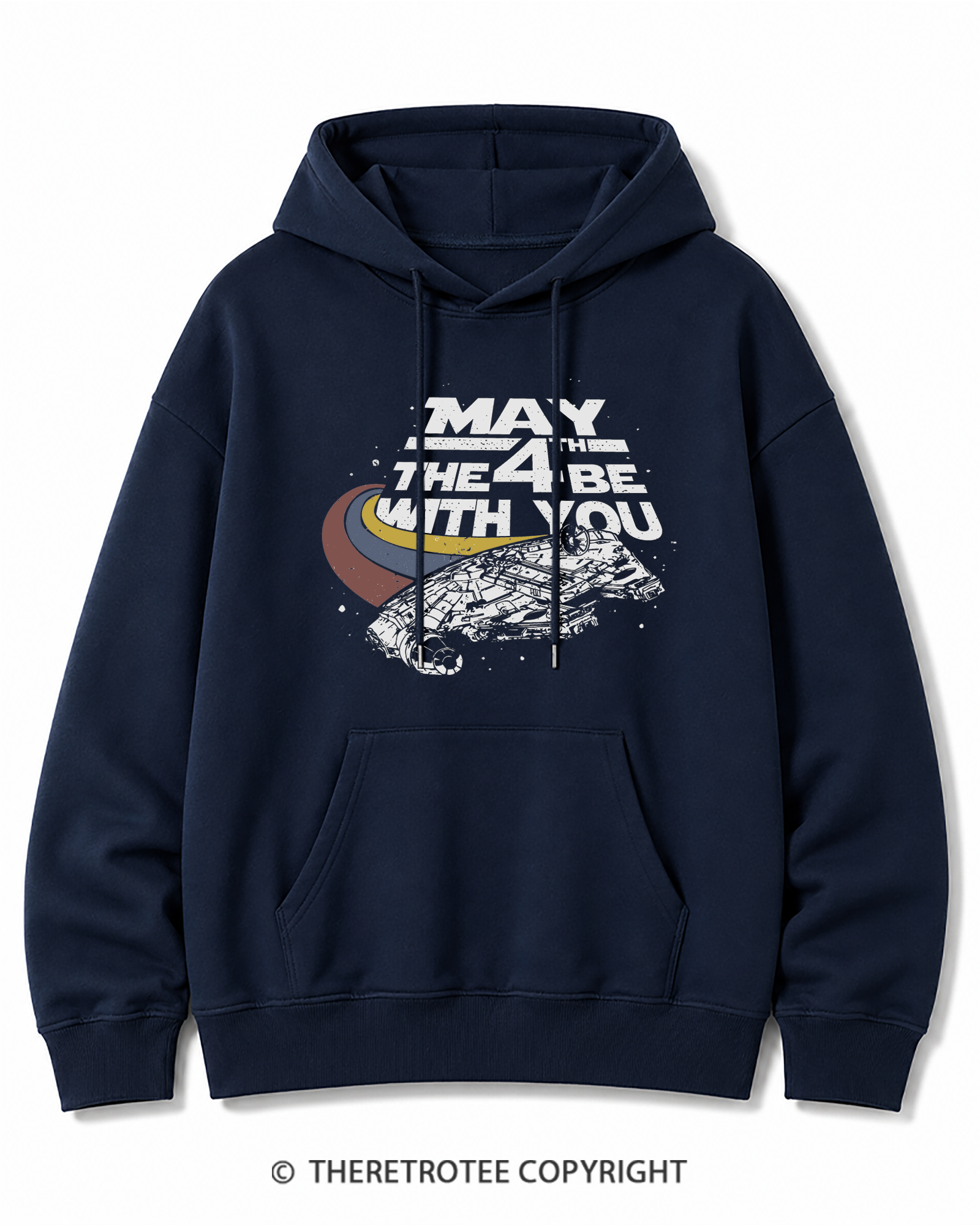 TheRetroTee Science Fiction Graphic 1980s Cotton Hoodie