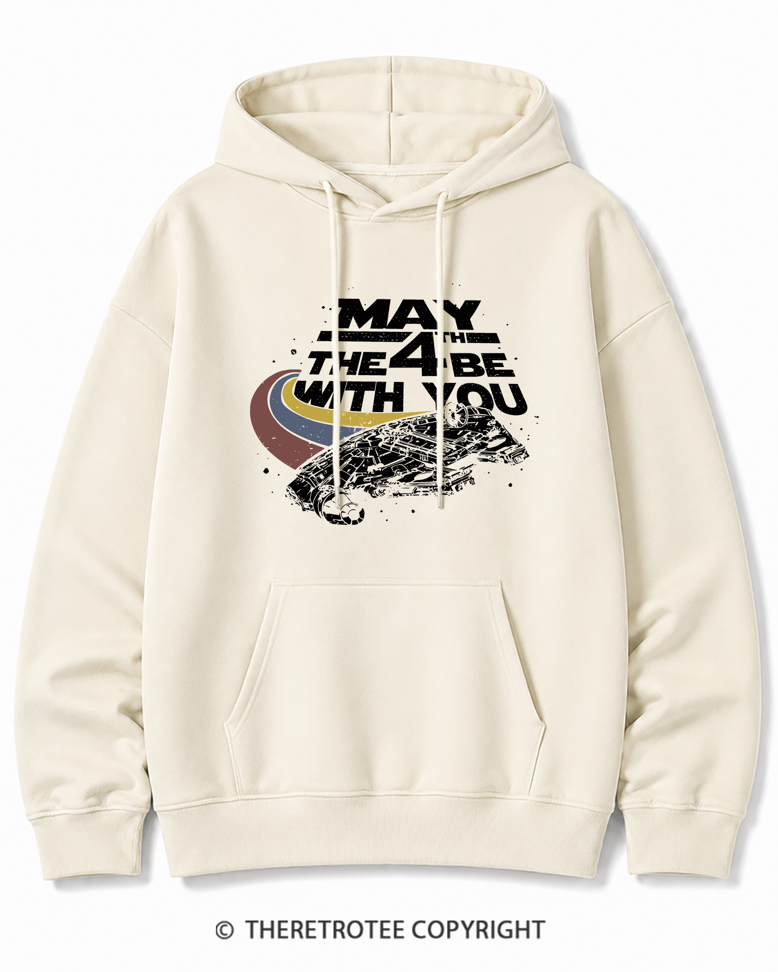 TheRetroTee Science Fiction Graphic 1980s Cotton Hoodie