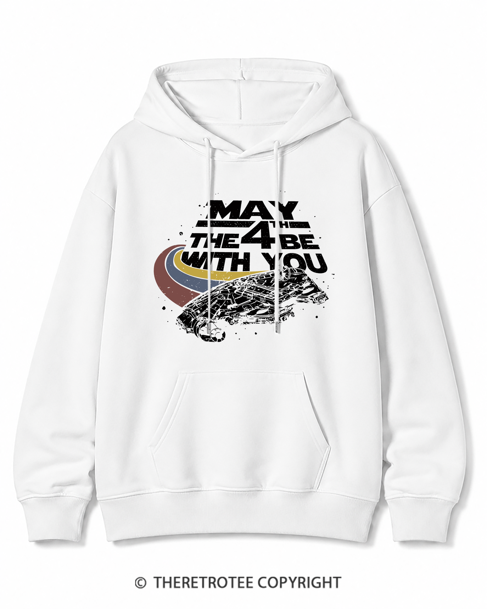 TheRetroTee Science Fiction Graphic 1980s Cotton Hoodie