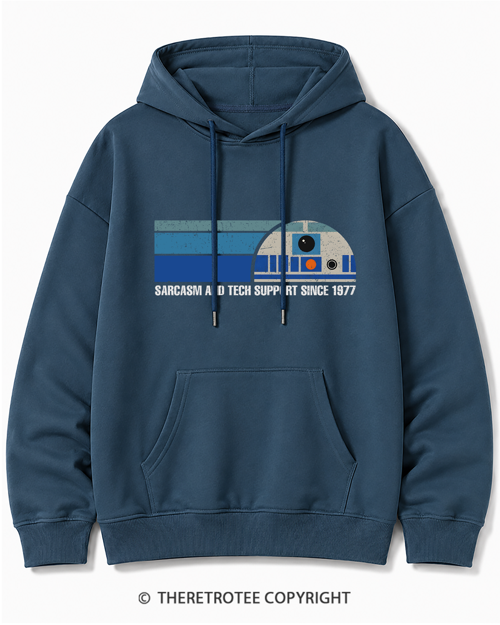 TheRetroTee Sarcasm And Tech Support 1970s Cotton Hoodie