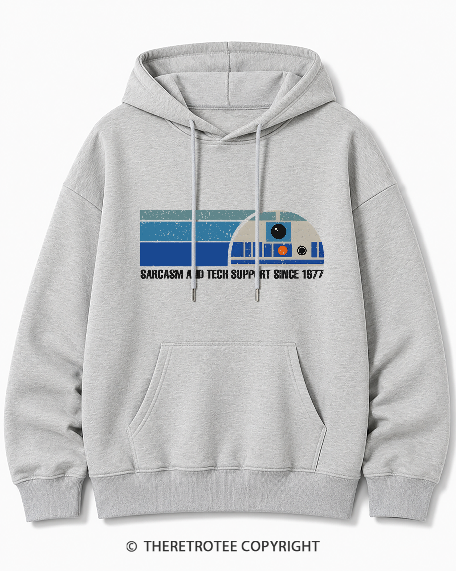 TheRetroTee Sarcasm And Tech Support 1970s Cotton Hoodie