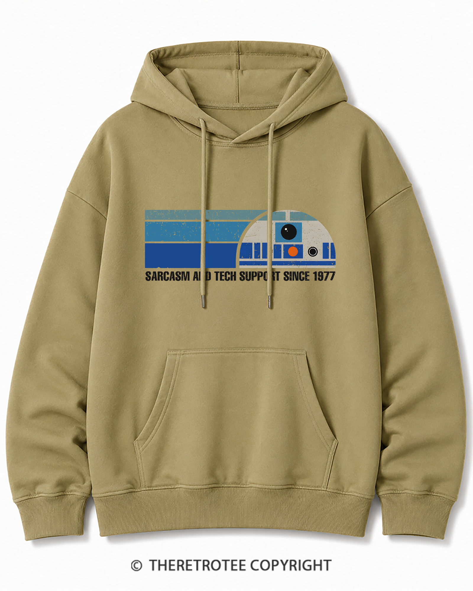 TheRetroTee Sarcasm And Tech Support 1970s Cotton Hoodie