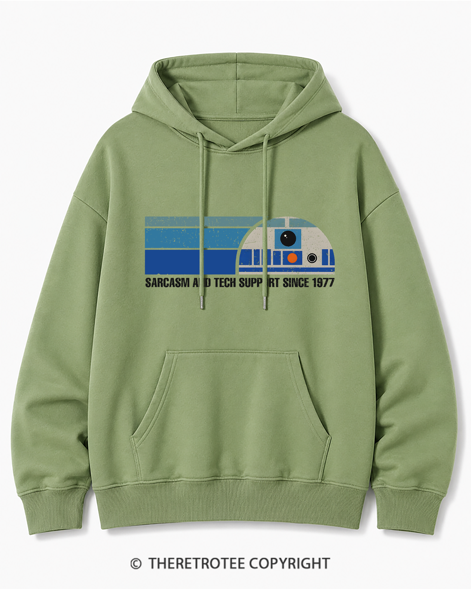 TheRetroTee Sarcasm And Tech Support 1970s Cotton Hoodie