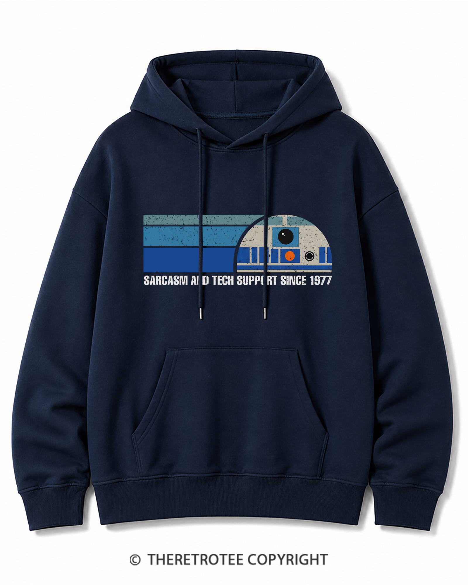 TheRetroTee Sarcasm And Tech Support 1970s Cotton Hoodie
