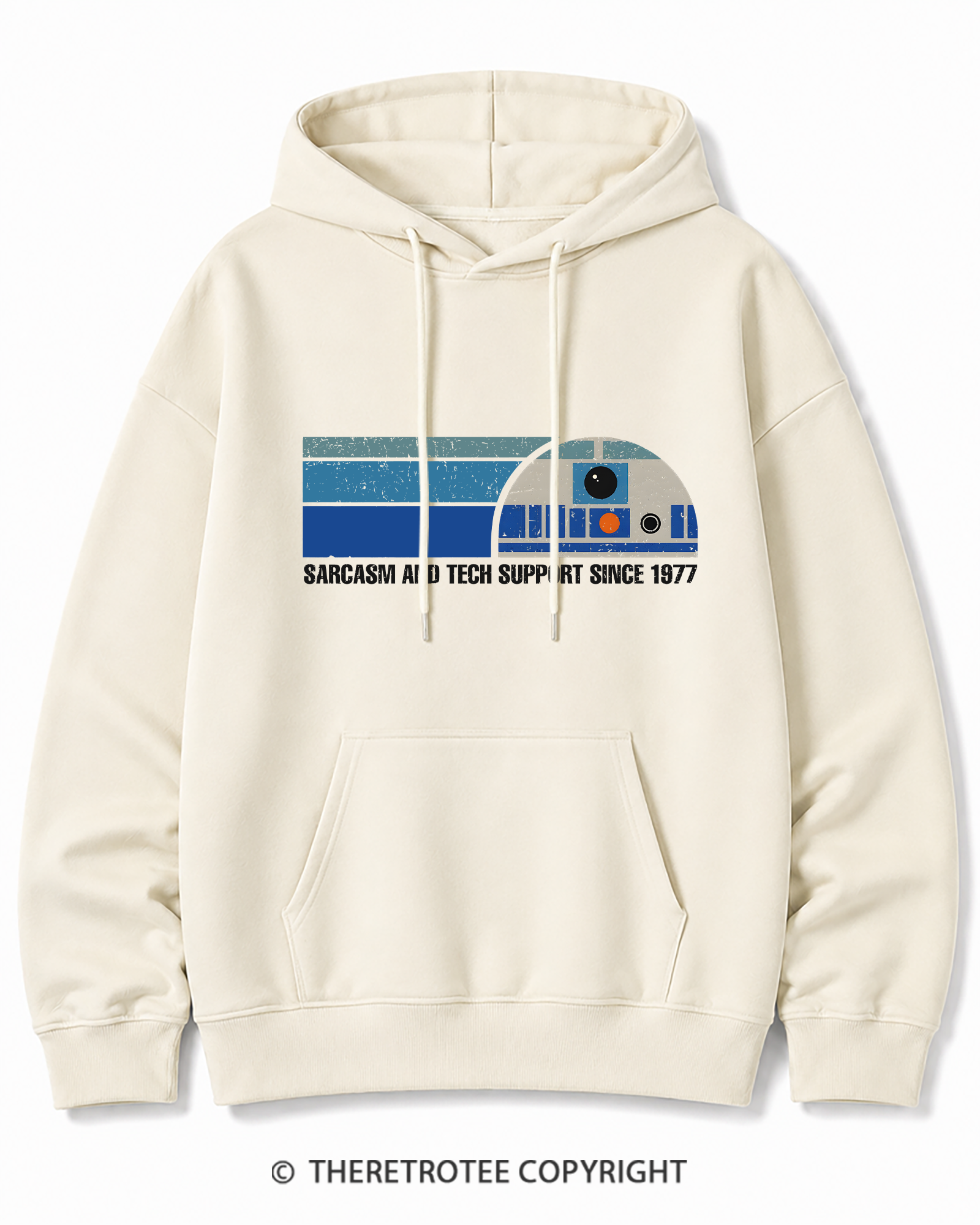 TheRetroTee Sarcasm And Tech Support 1970s Cotton Hoodie