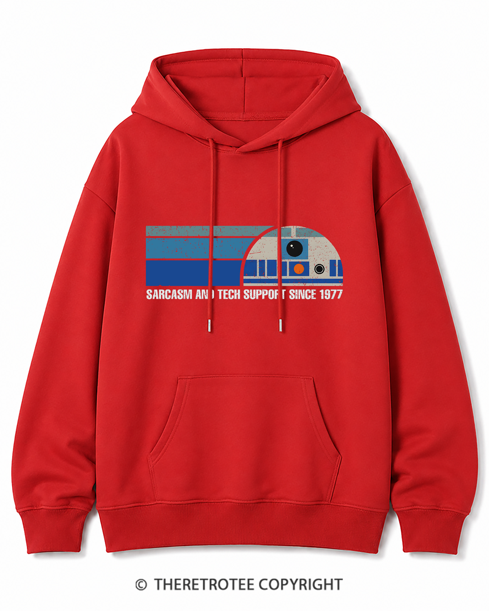 TheRetroTee Sarcasm And Tech Support 1970s Cotton Hoodie
