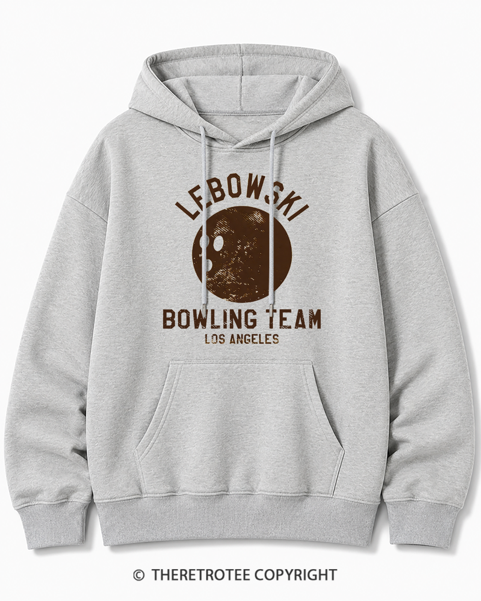 TheRetroTee Lebowski Bowling Team Los Angeles 1980s Cotton Hoodie