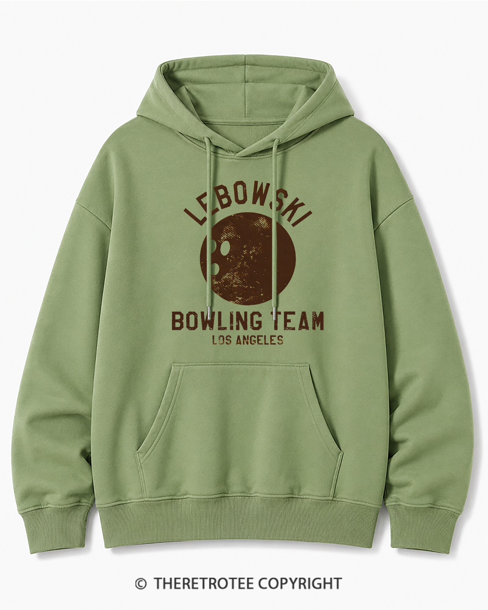 TheRetroTee Lebowski Bowling Team Los Angeles 1980s Cotton Hoodie