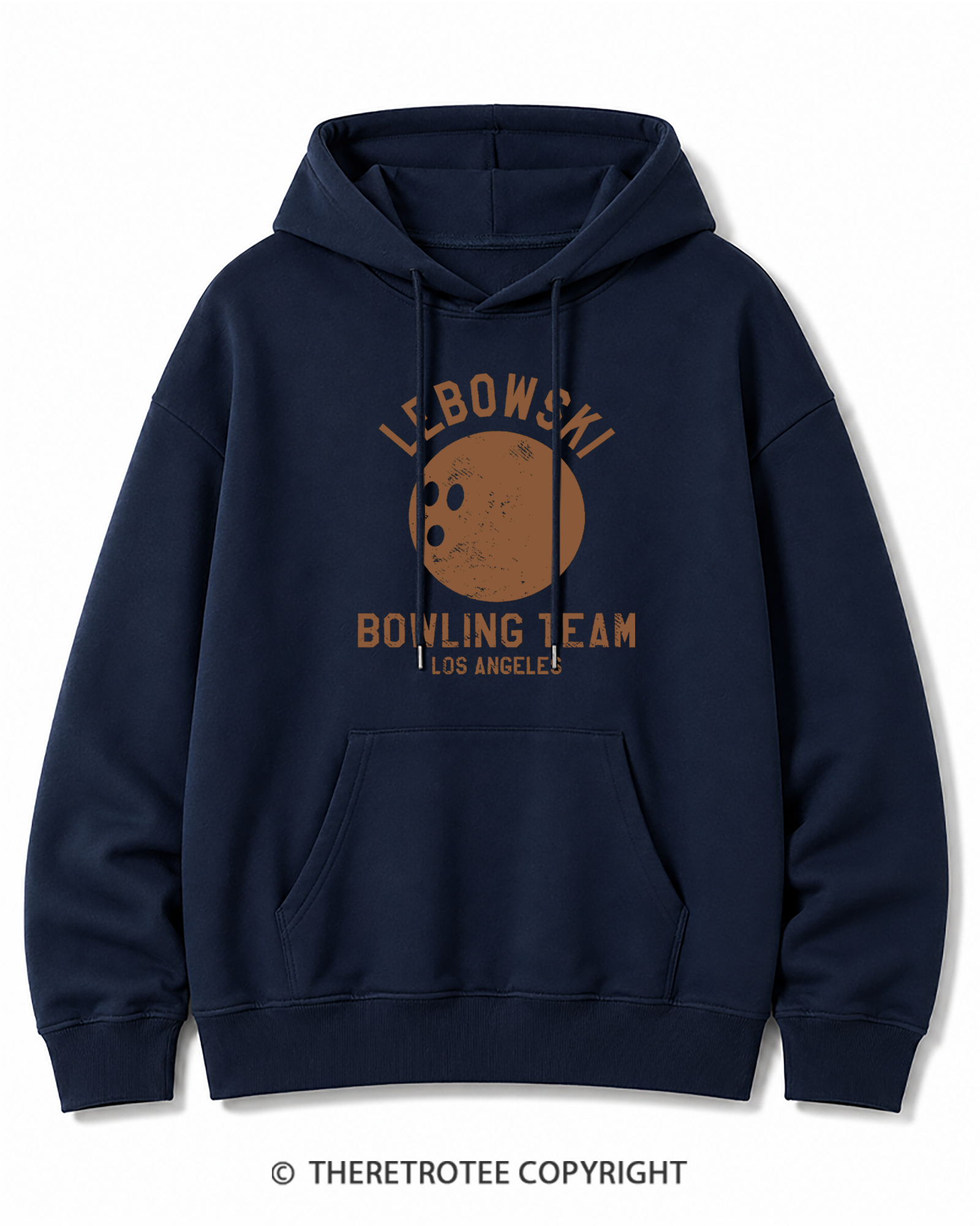 TheRetroTee Lebowski Bowling Team Los Angeles 1980s Cotton Hoodie