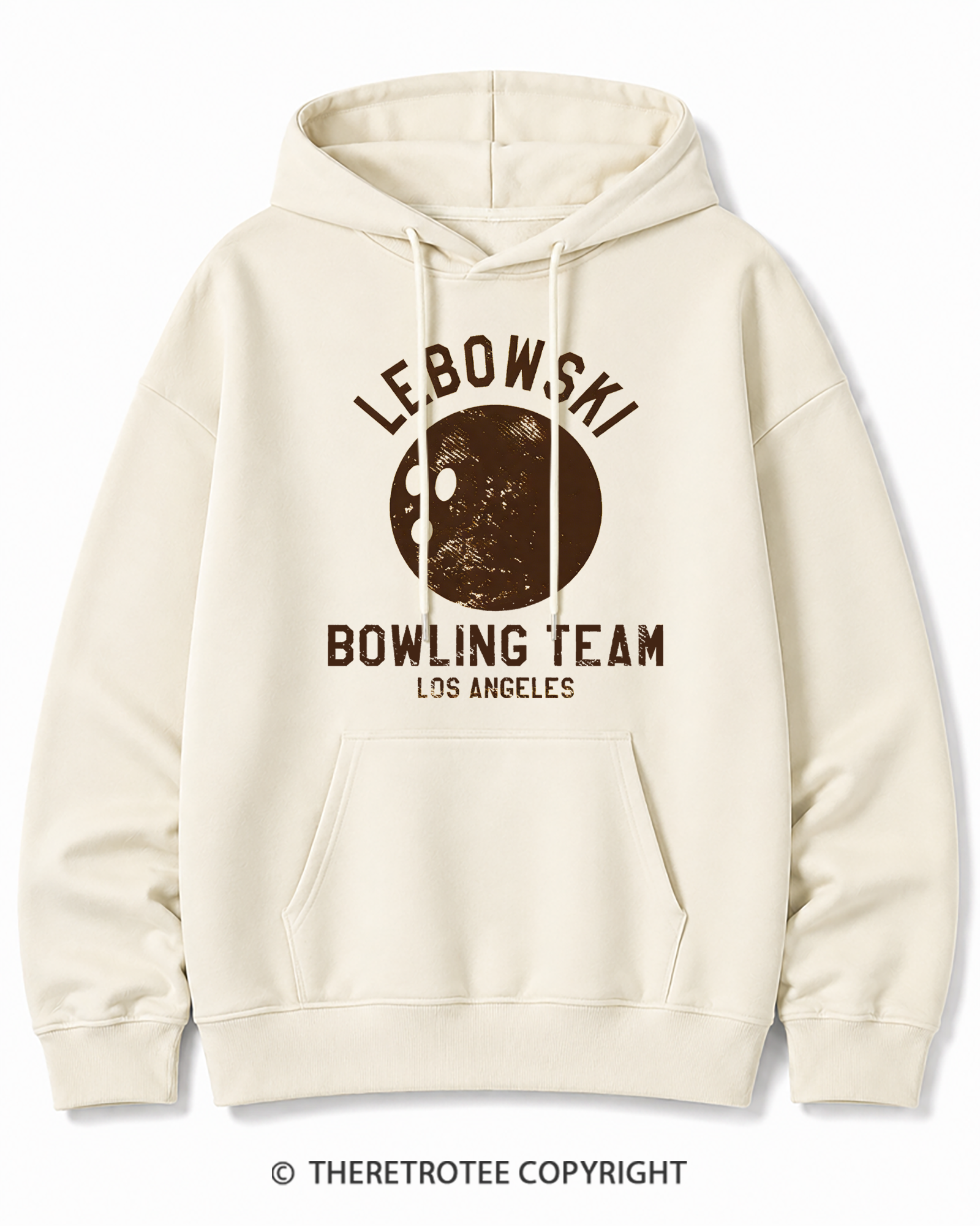 TheRetroTee Lebowski Bowling Team Los Angeles 1980s Cotton Hoodie