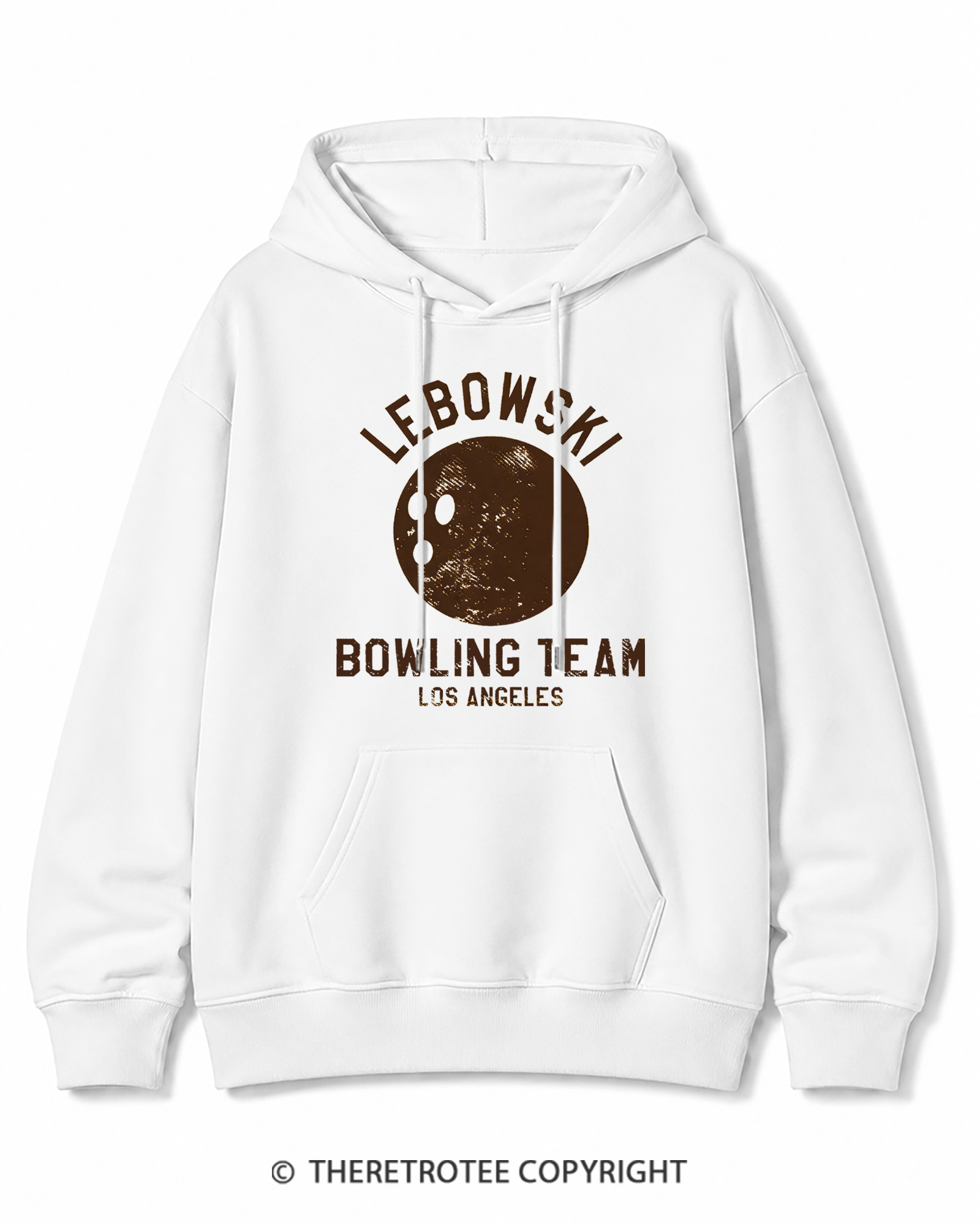 TheRetroTee Lebowski Bowling Team Los Angeles 1980s Cotton Hoodie