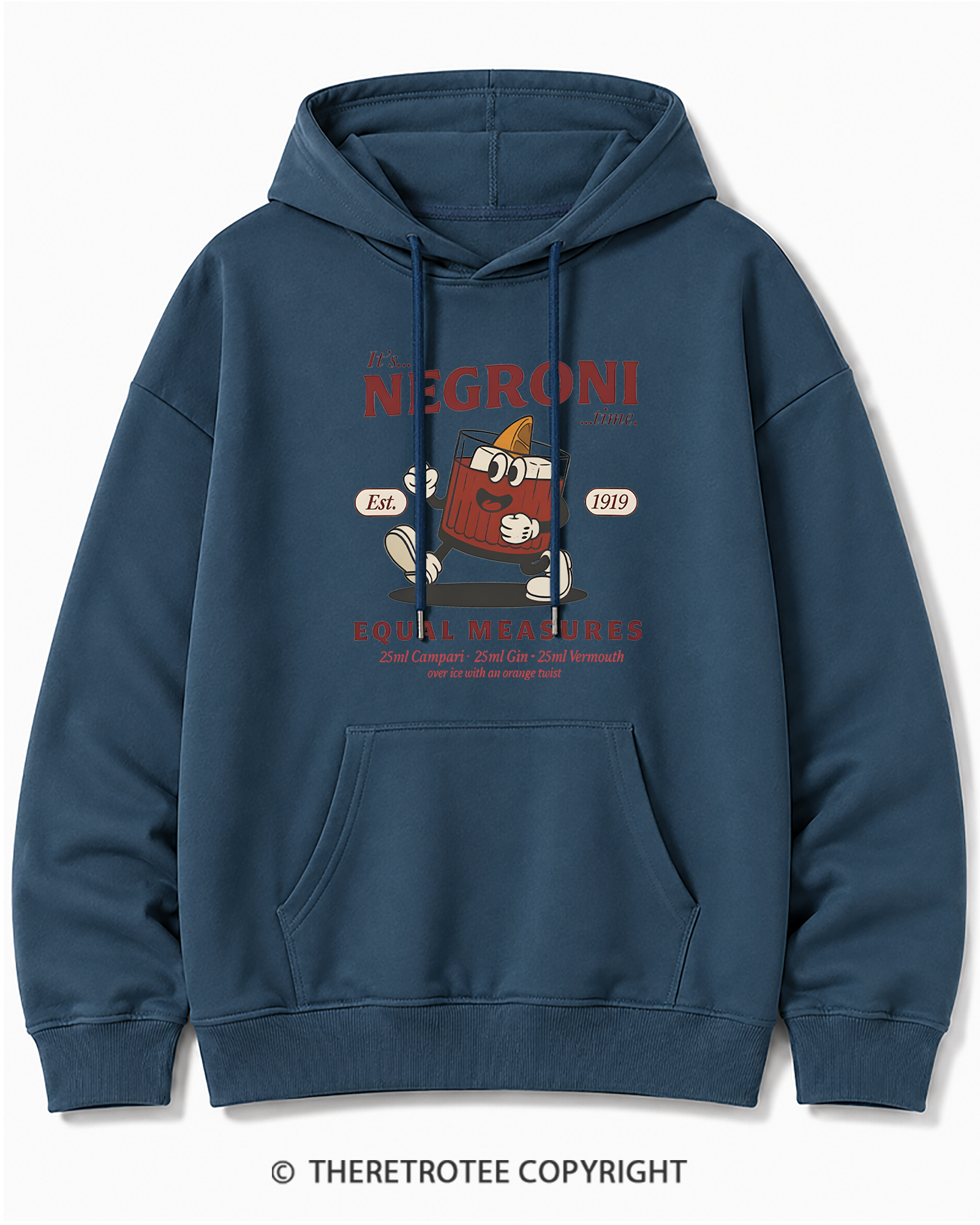 TheRetroTee Negroni Cocktail Cotton Hoodie