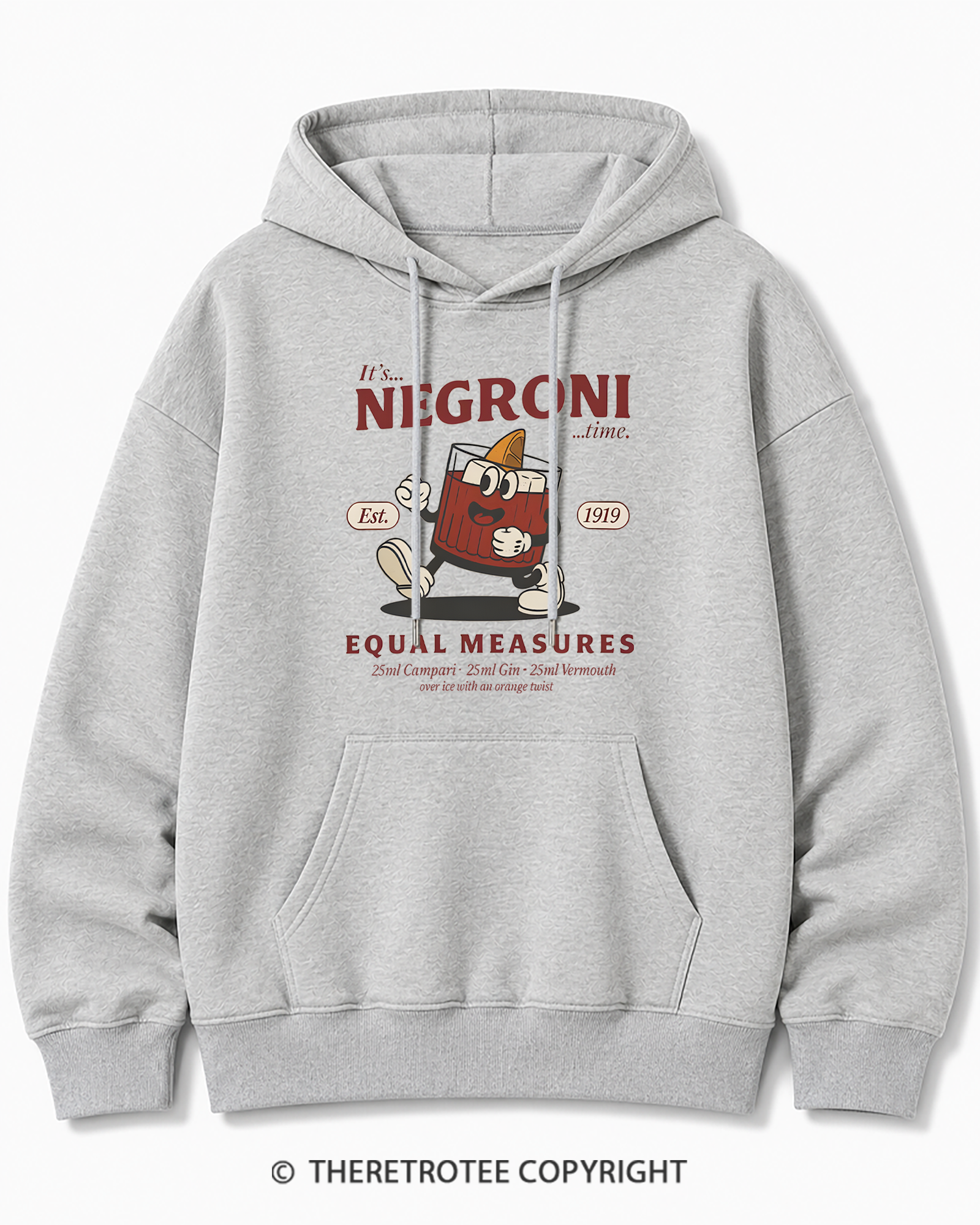 TheRetroTee Negroni Cocktail Cotton Hoodie