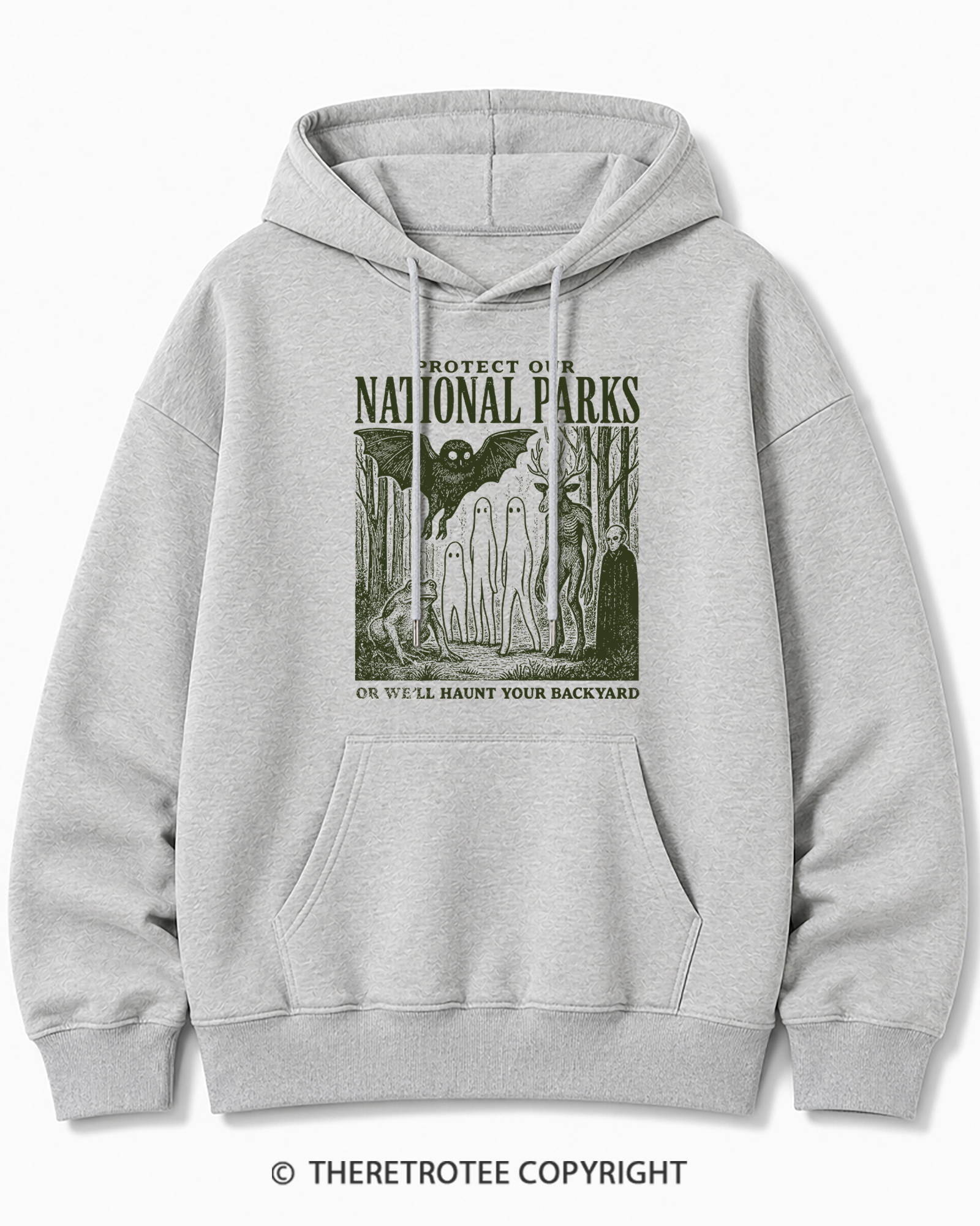 TheRetroTee Mothman 1970s Cotton Hoodie