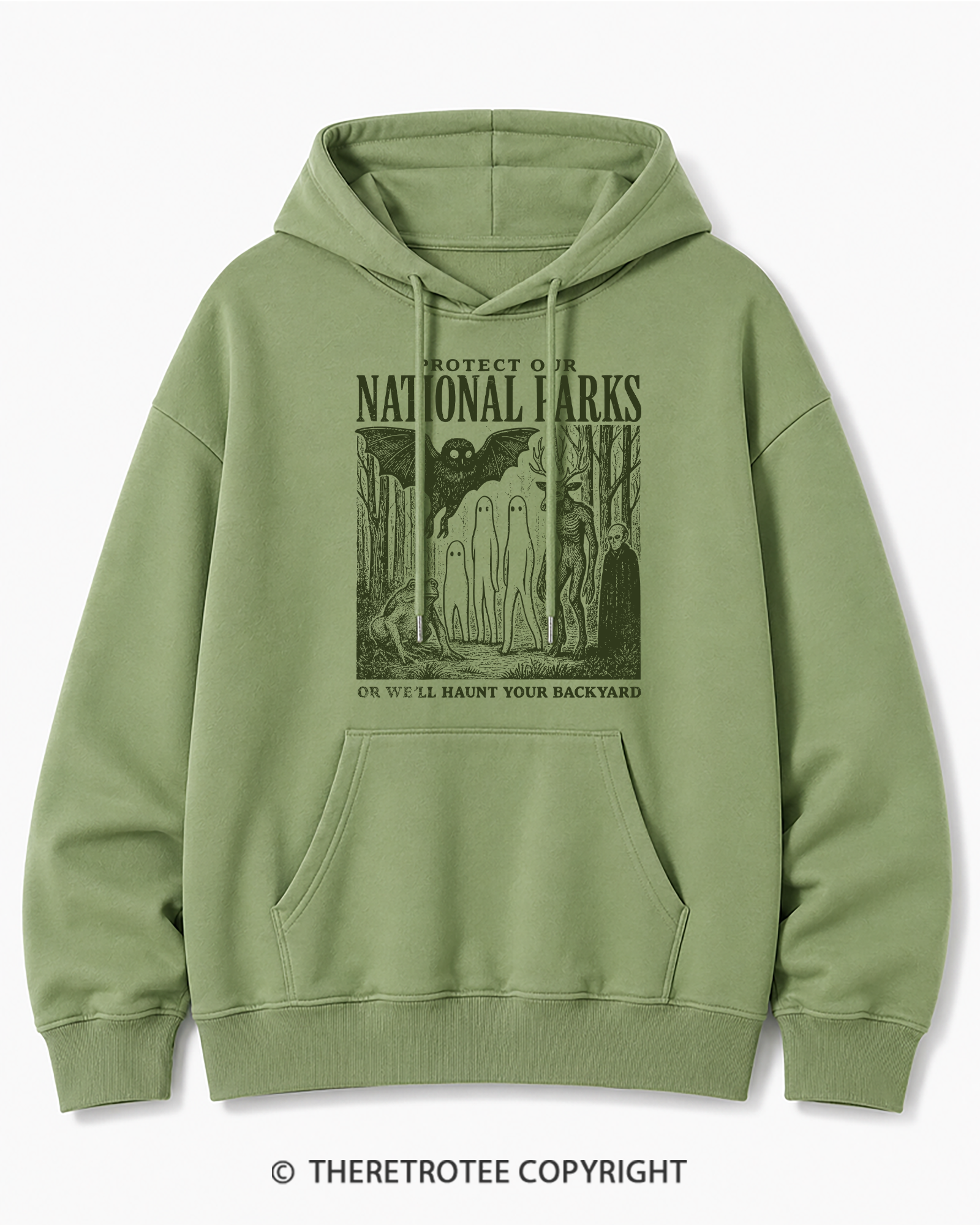 TheRetroTee Mothman 1970s Cotton Hoodie