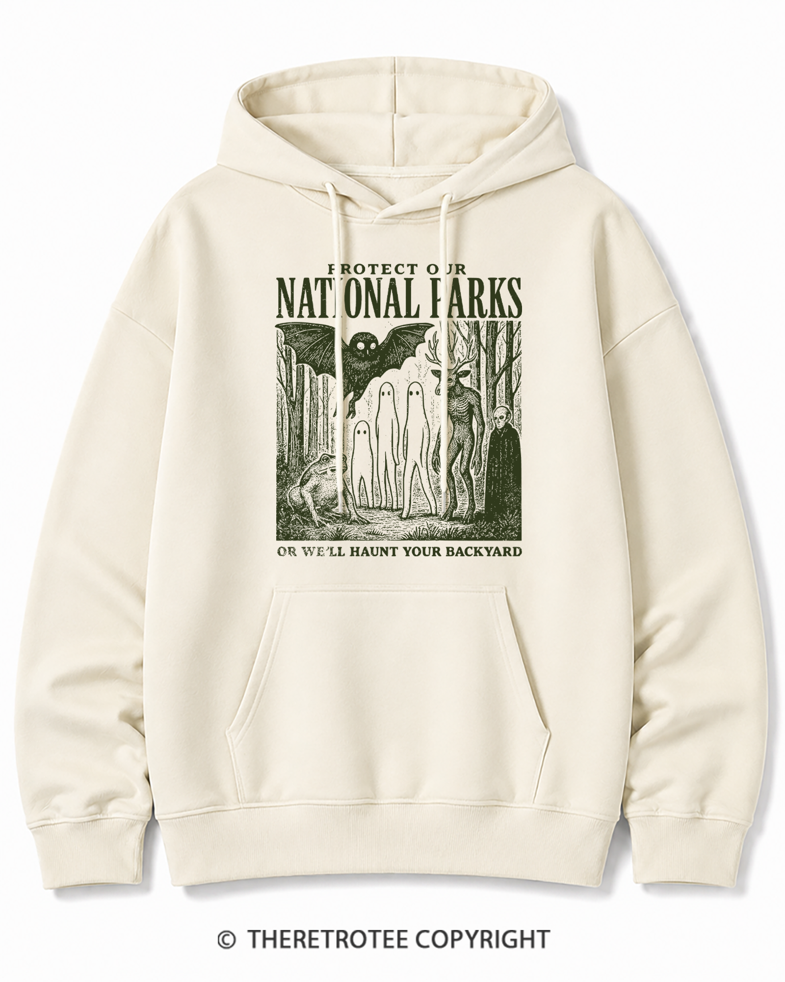 TheRetroTee Mothman 1970s Cotton Hoodie